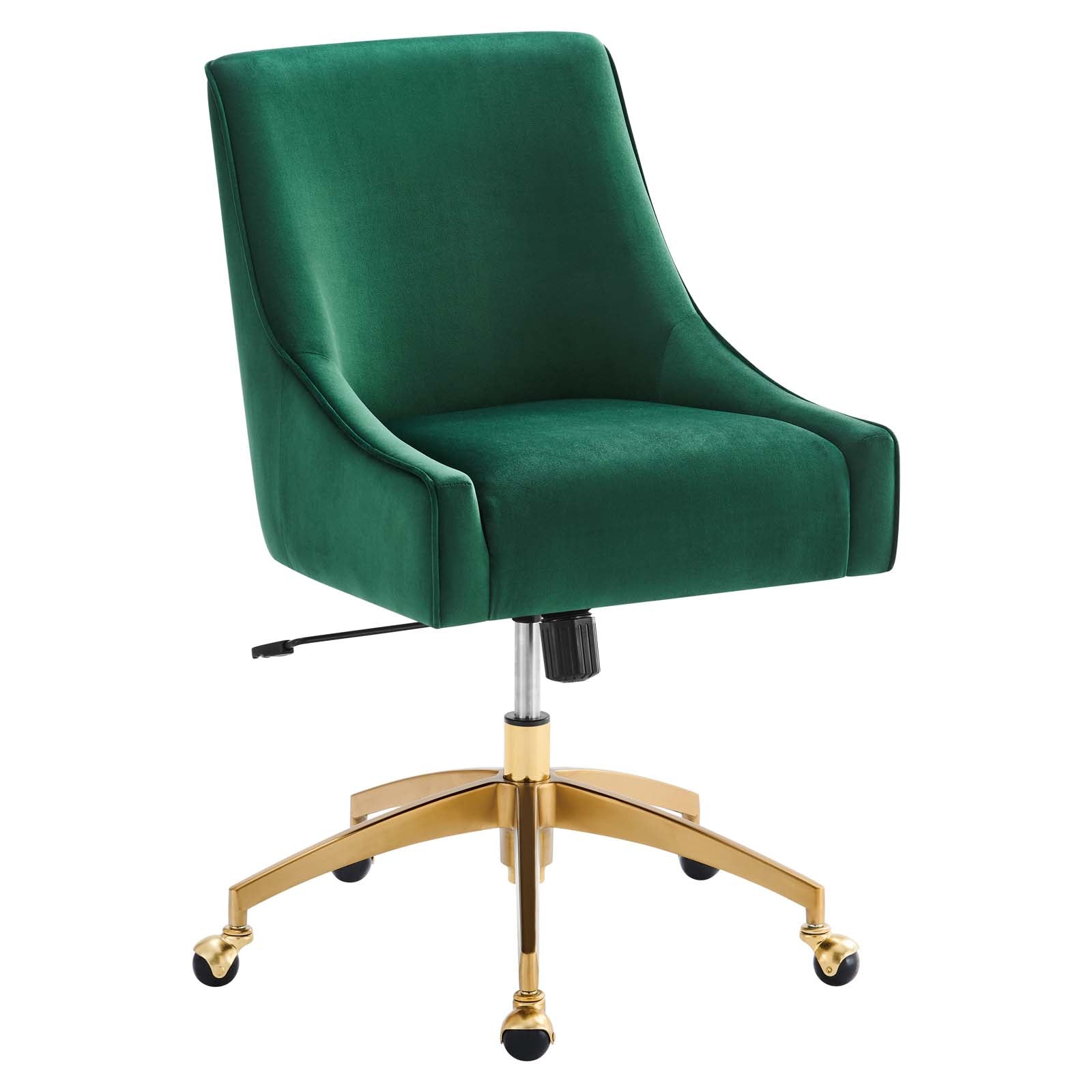 Modway Task Chairs - Discern Performance Velvet Office Chair Green 38"H