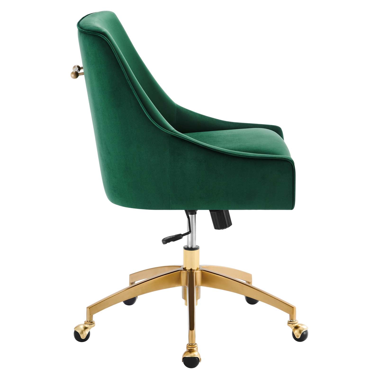 Modway Task Chairs - Discern Performance Velvet Office Chair Green 38"H