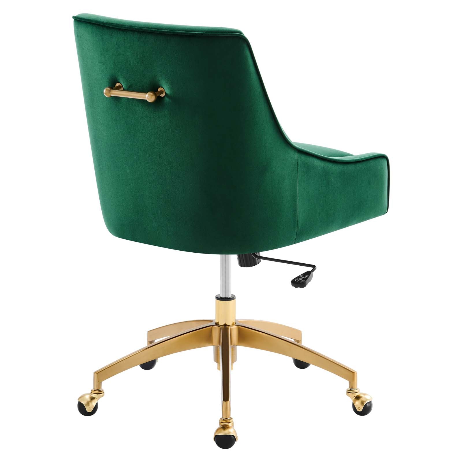 Modway Task Chairs - Discern Performance Velvet Office Chair Green 38"H