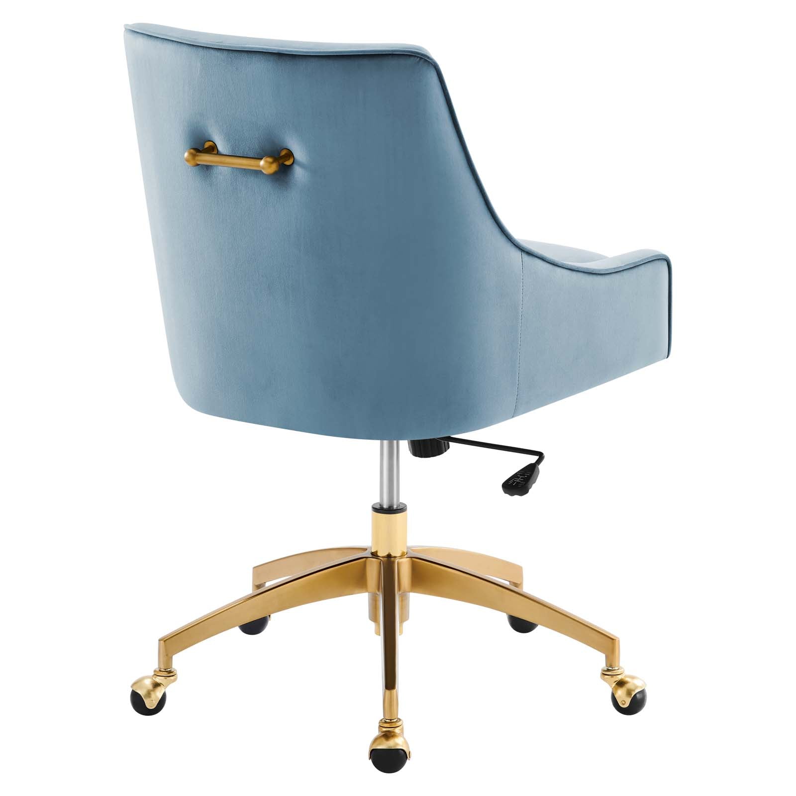 Modway Task Chairs - Discern Performance Velvet Office Chair Light Blue