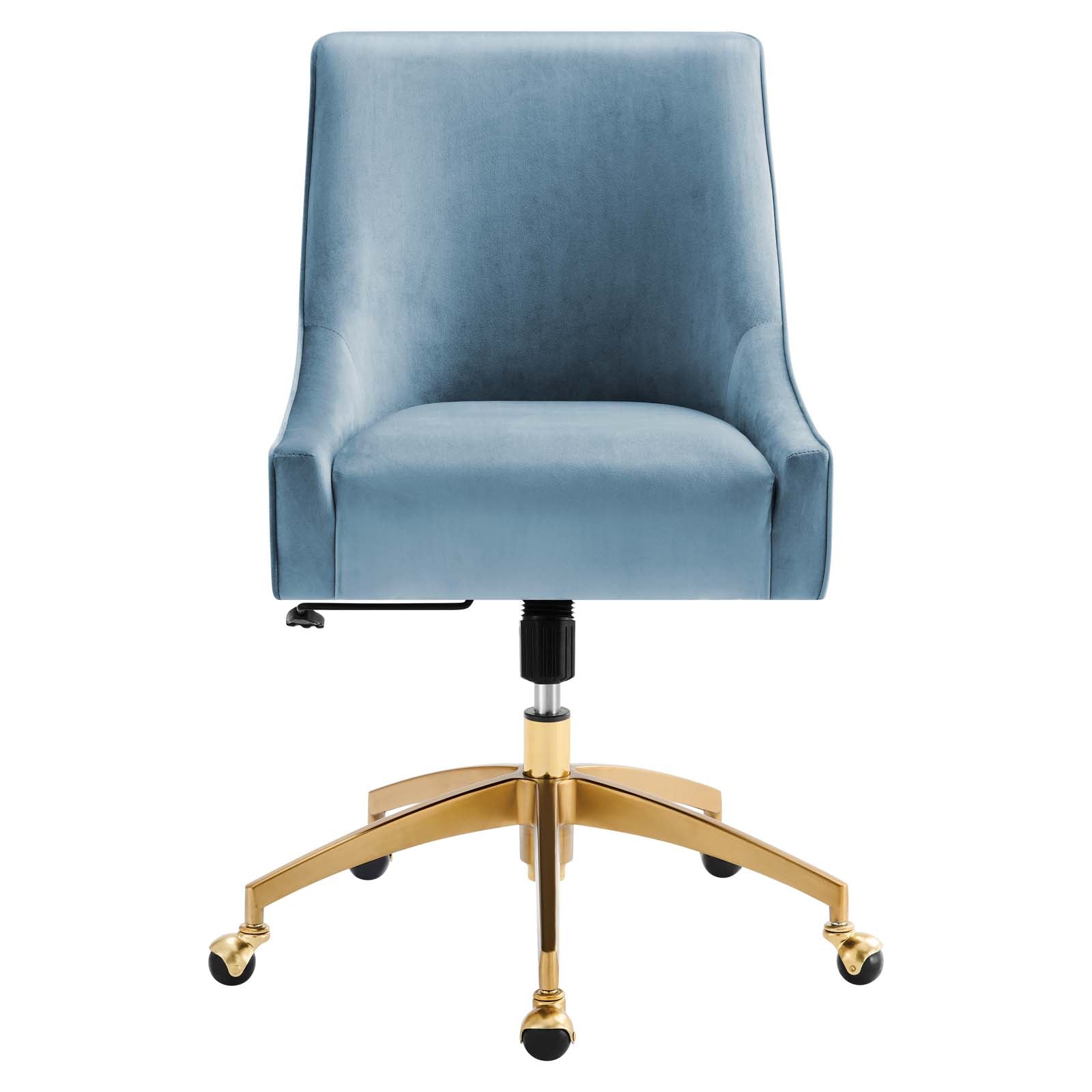 Modway Task Chairs - Discern Performance Velvet Office Chair Light Blue
