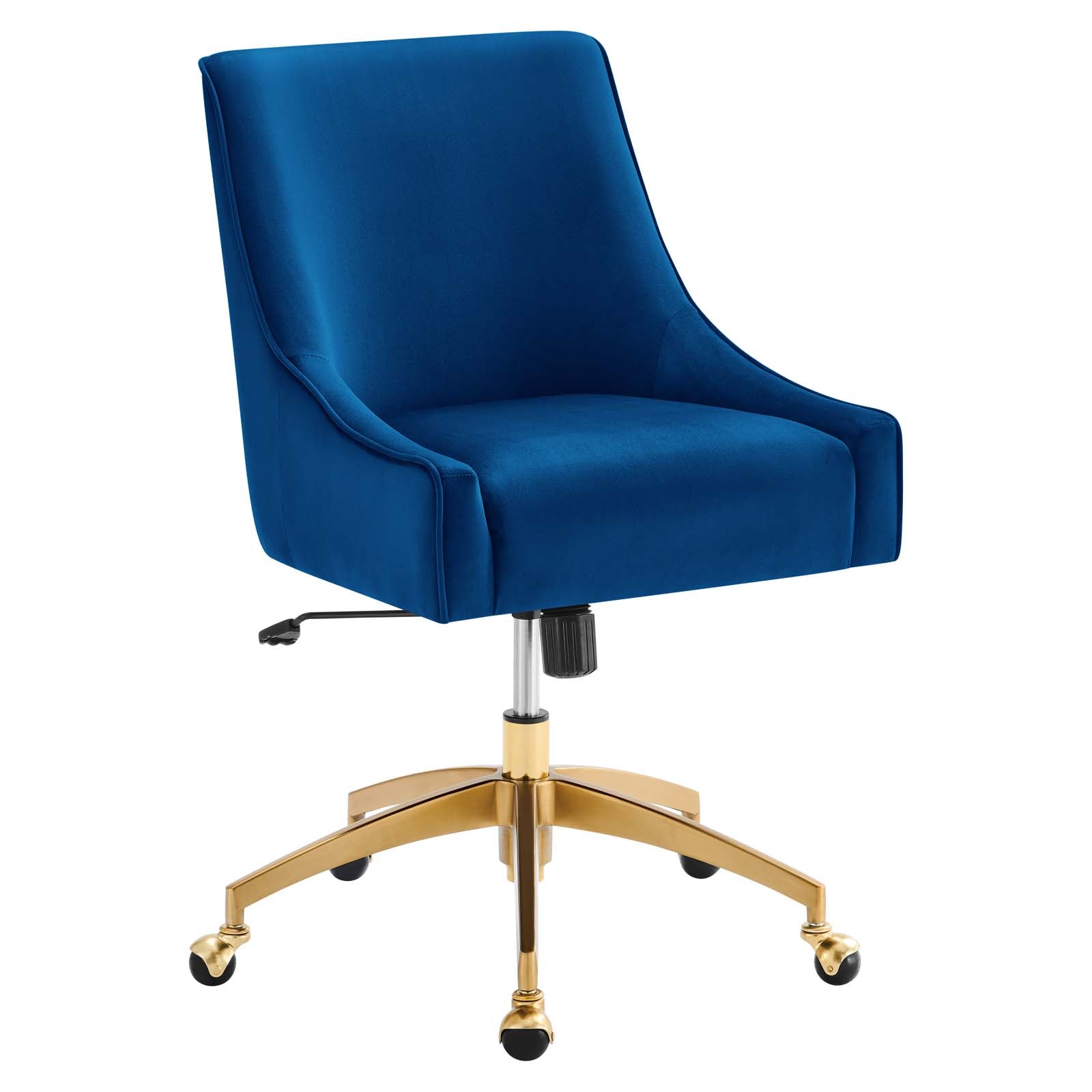 Modway Task Chairs - Discern Performance Velvet Office Chair Navy