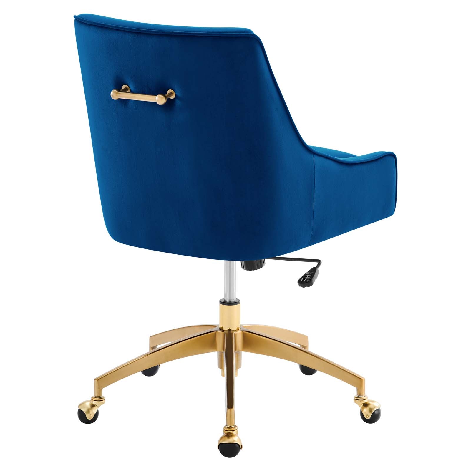 Modway Task Chairs - Discern Performance Velvet Office Chair Navy