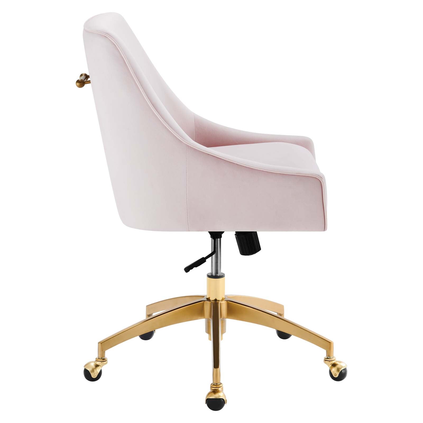 Modway Task Chairs - Discern Performance Velvet Office Chair Pink