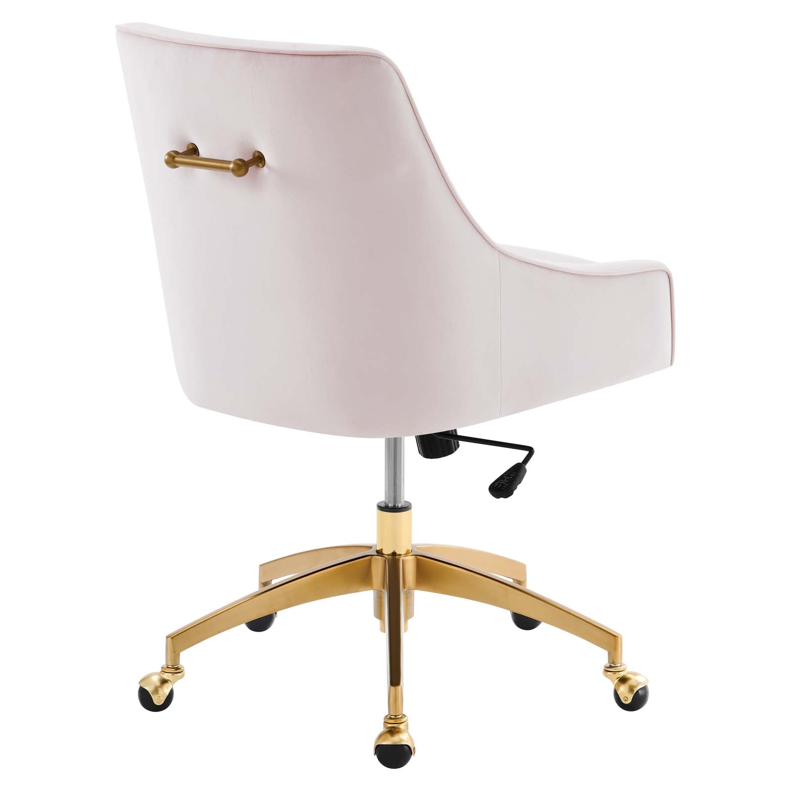 Modway Task Chairs - Discern Performance Velvet Office Chair Pink