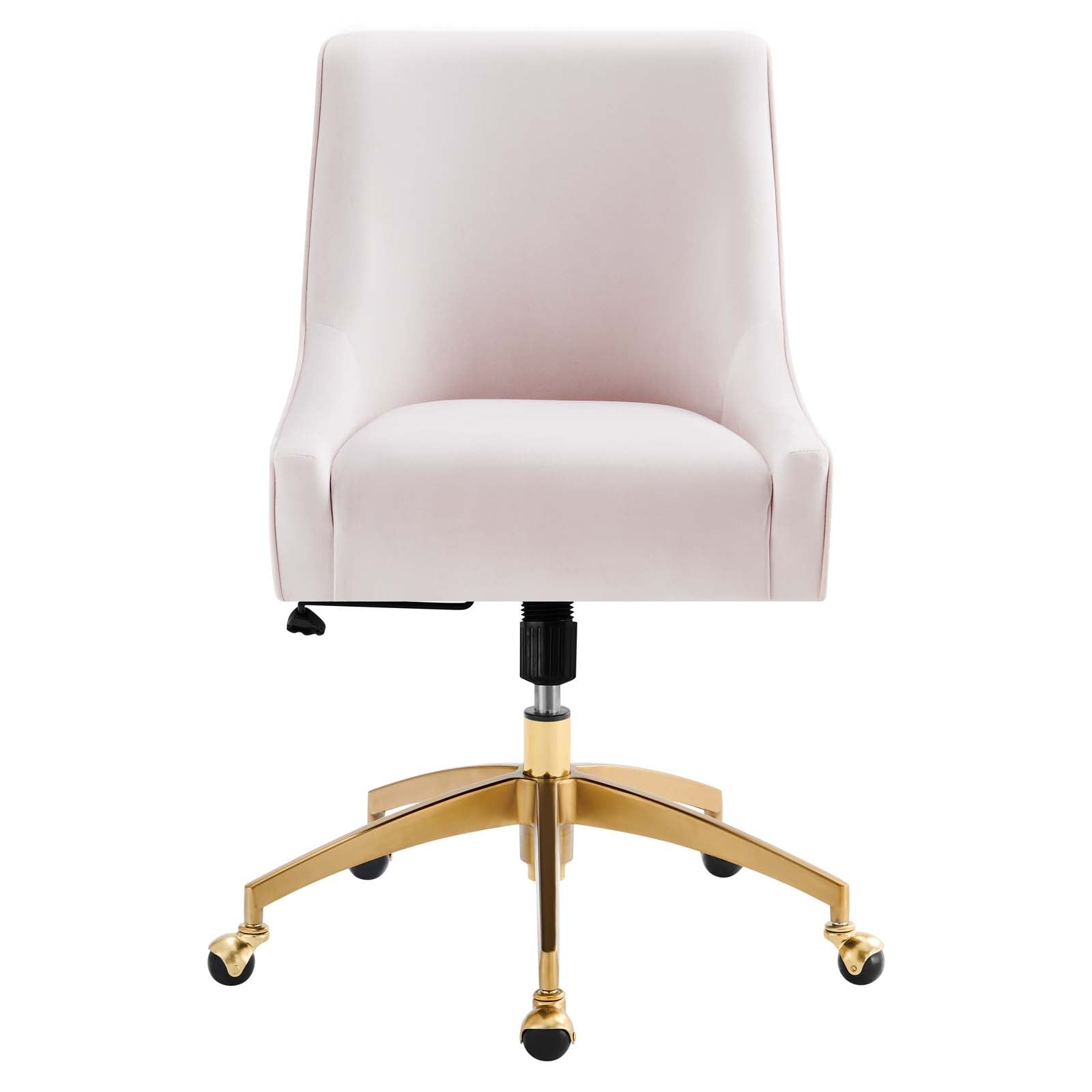 Modway Task Chairs - Discern Performance Velvet Office Chair Pink