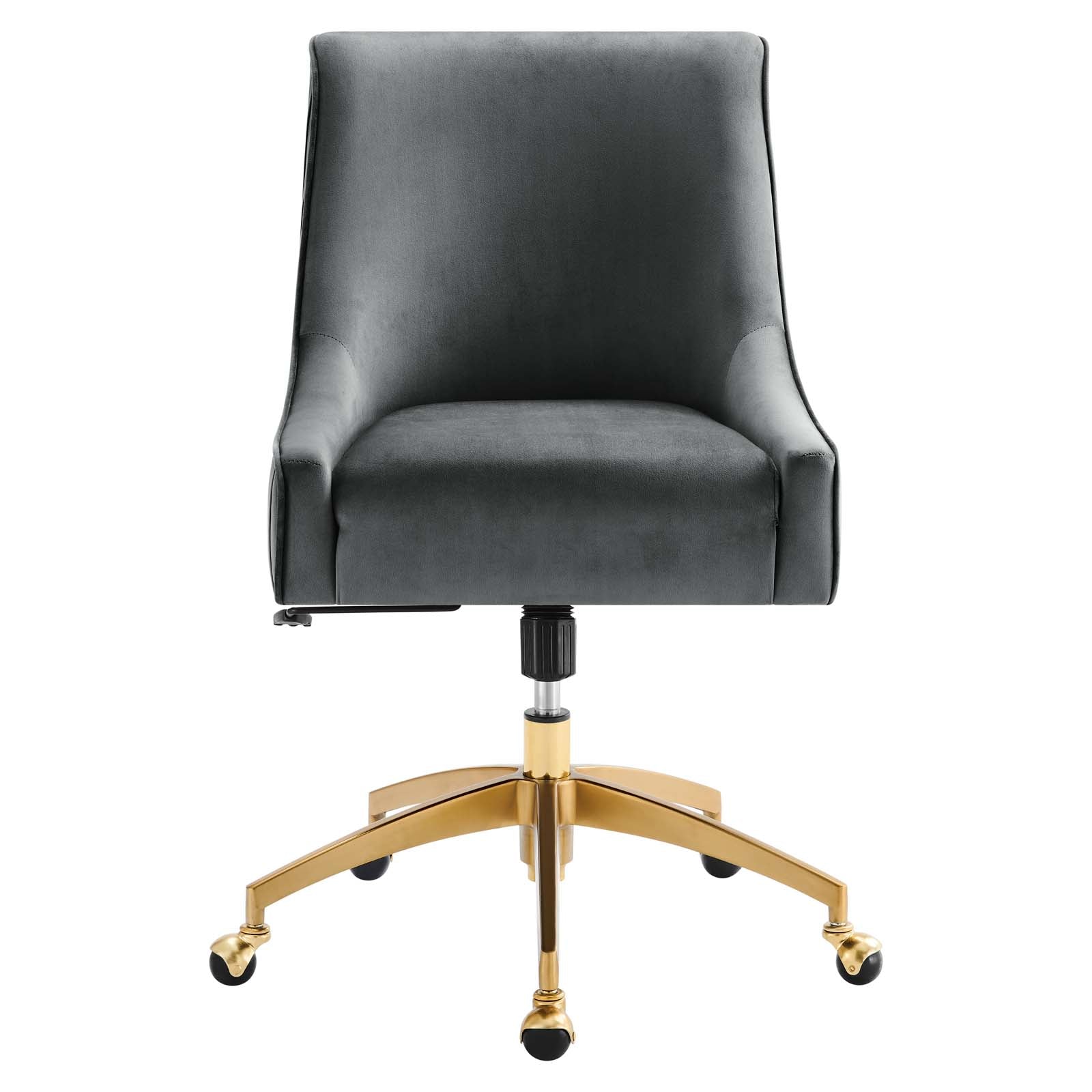 Modway Dining Chairs - Discern Performance Velvet Office Chair Gray 38"H