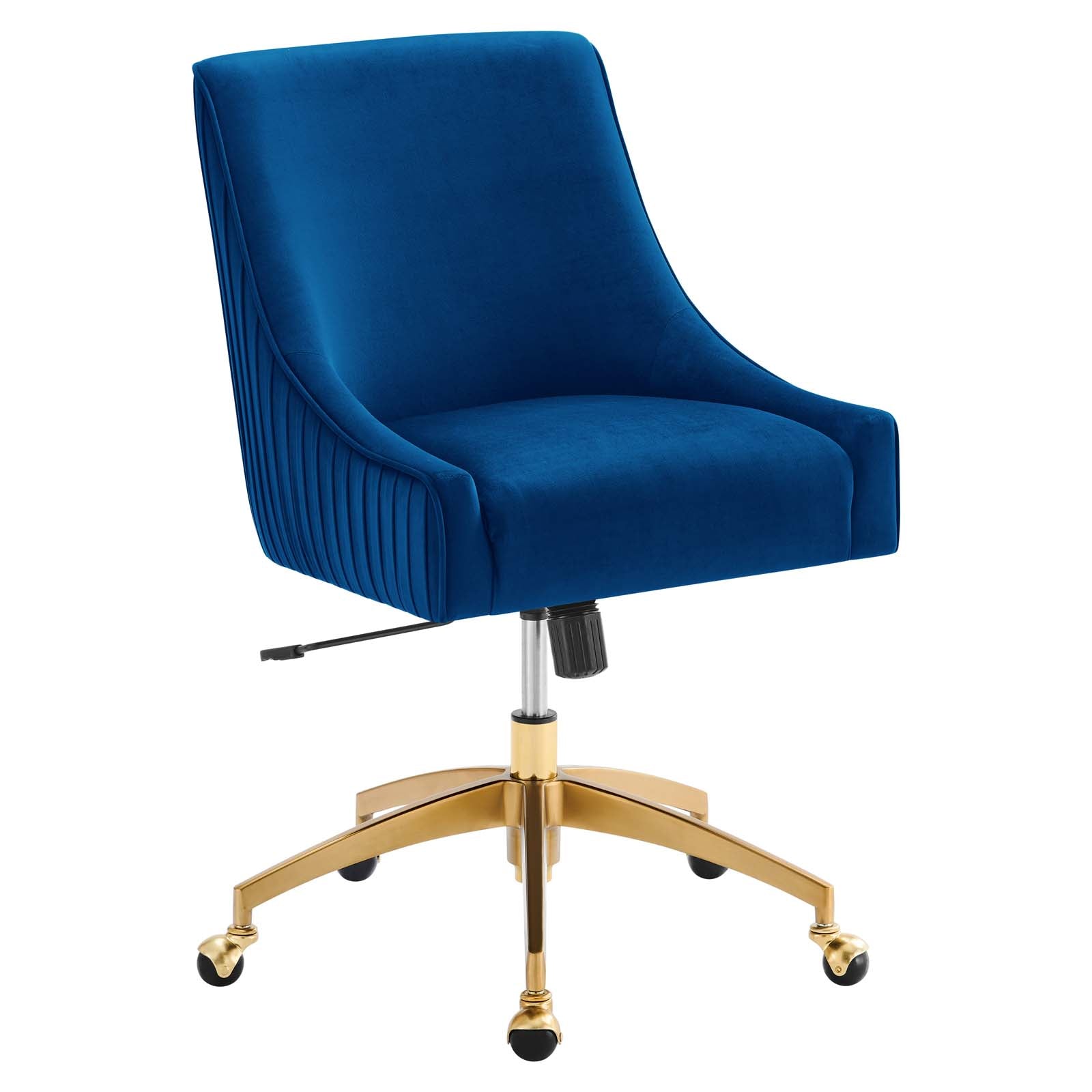 Modway Dining Chairs - Discern Performance Velvet Office Chair Navy 38"H