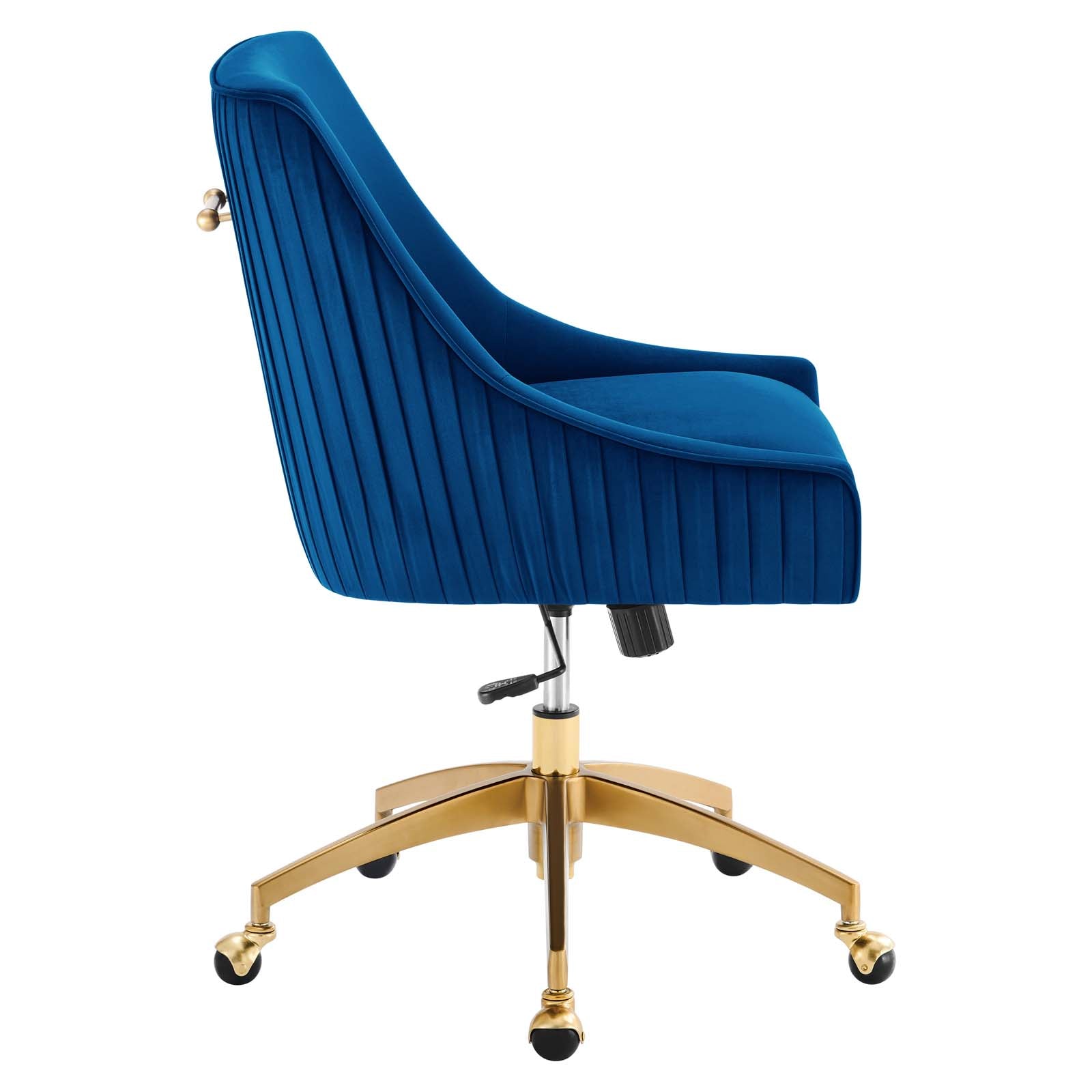 Modway Dining Chairs - Discern Performance Velvet Office Chair Navy 38"H