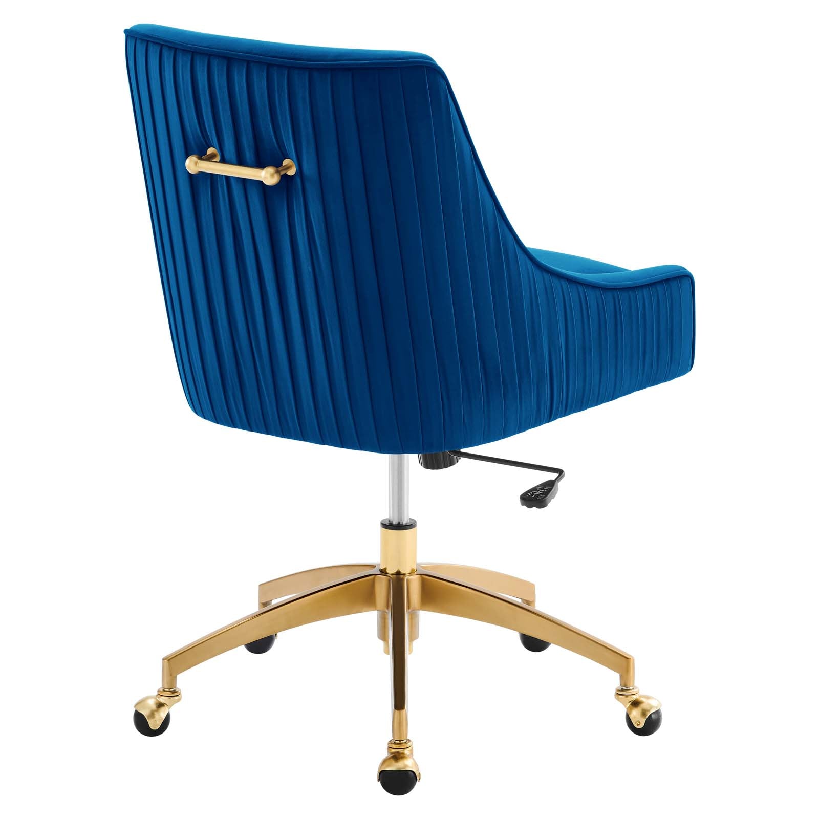 Modway Dining Chairs - Discern Performance Velvet Office Chair Navy 38"H