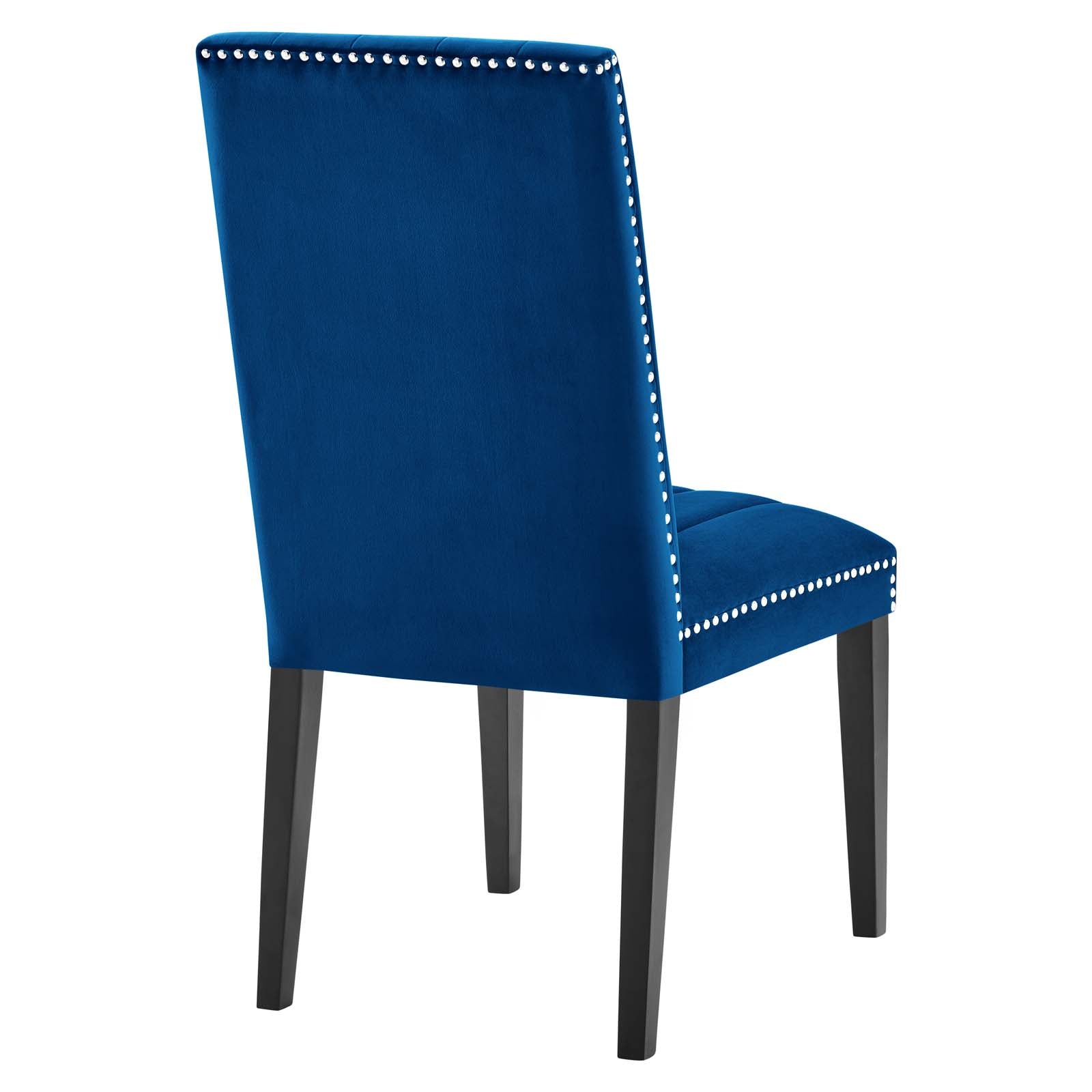 Modway Dining Chairs - Catalyst Performance Velvet Dining Side Chairs Set Of 2 Navy