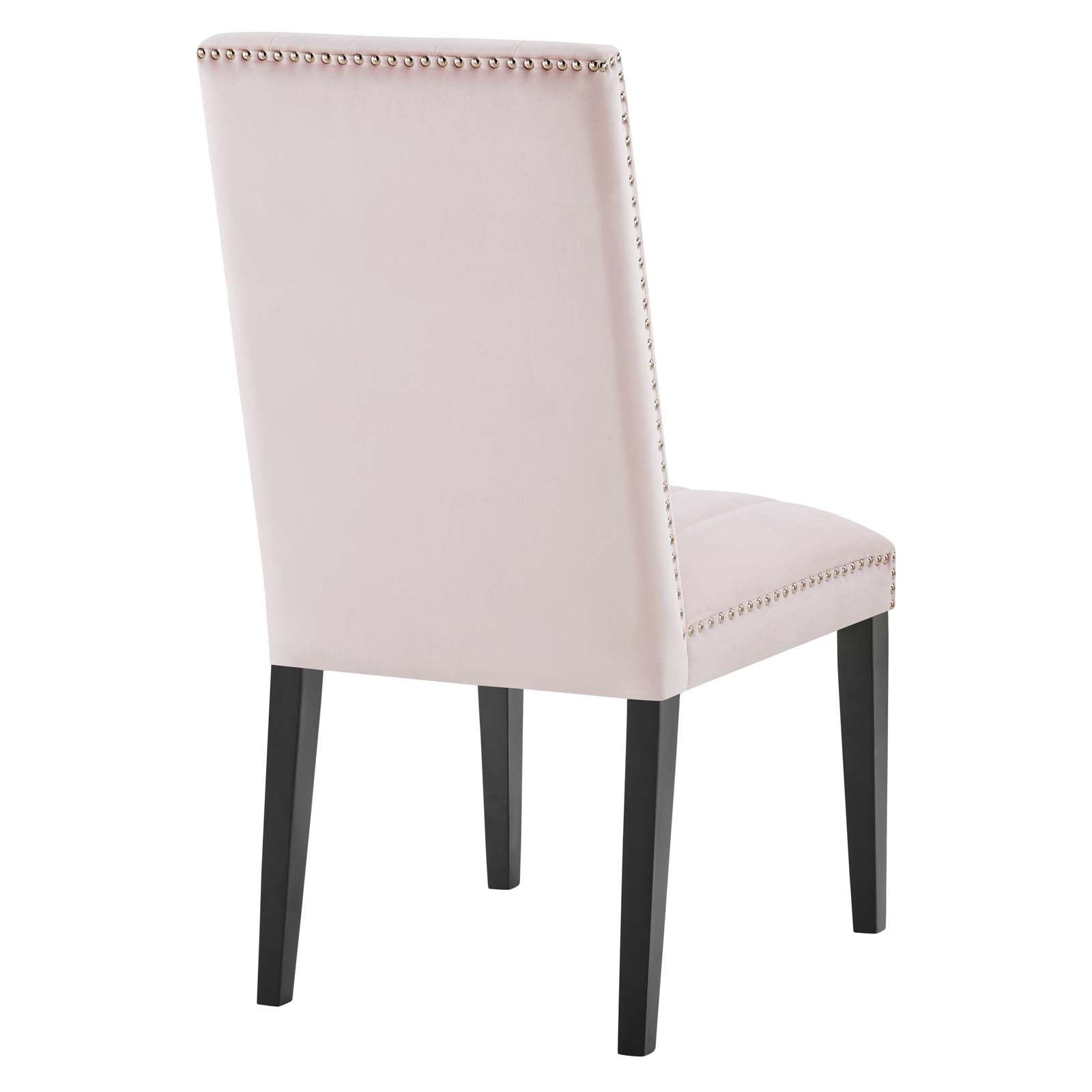 Modway Dining Chairs - Catalyst Performance Velvet Dining Side Chairs Set Of 2 Pink