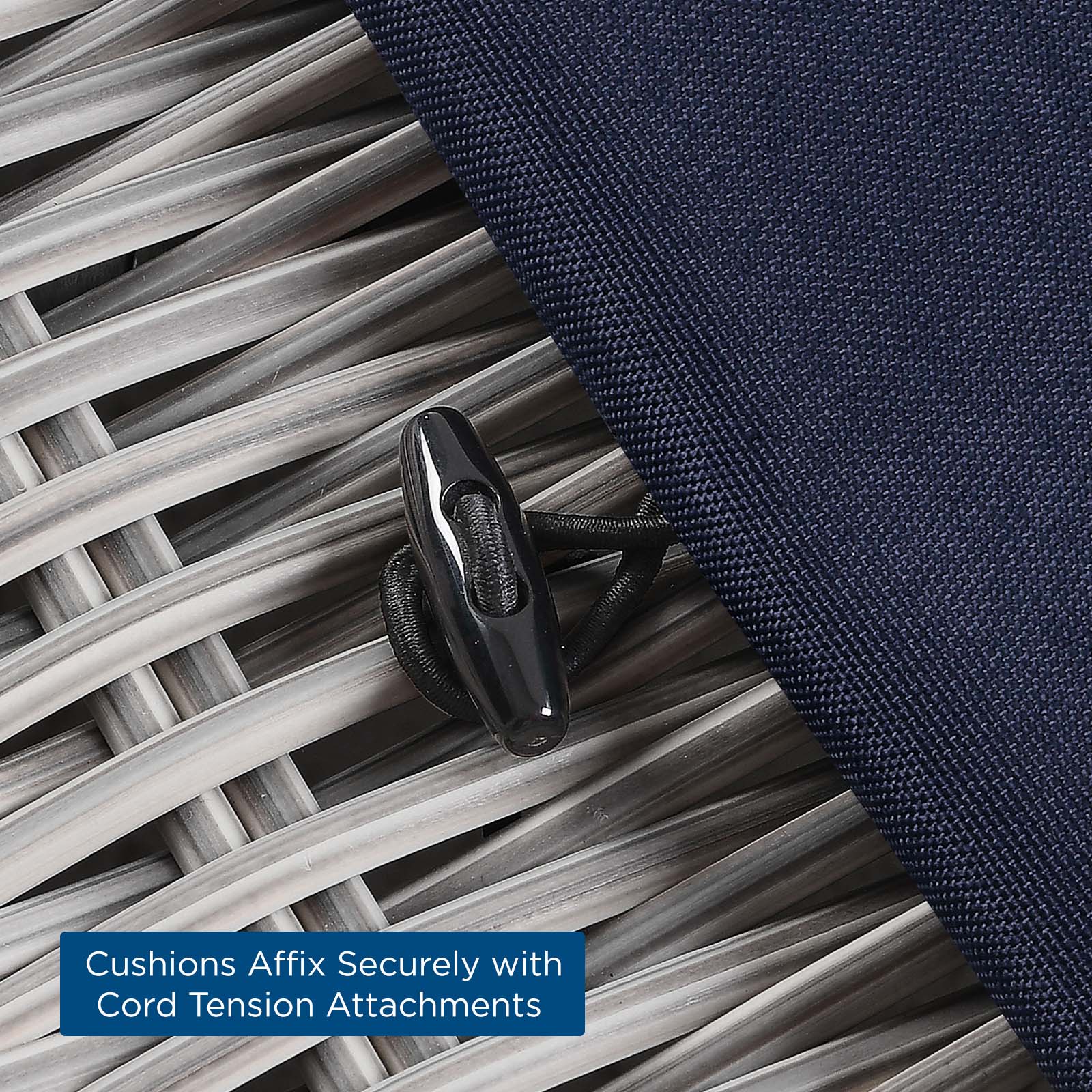 Modway Outdoor Conversation Sets - Conway 4 Piece Outdoor Patio Wicker Rattan Furniture Set Light Gray