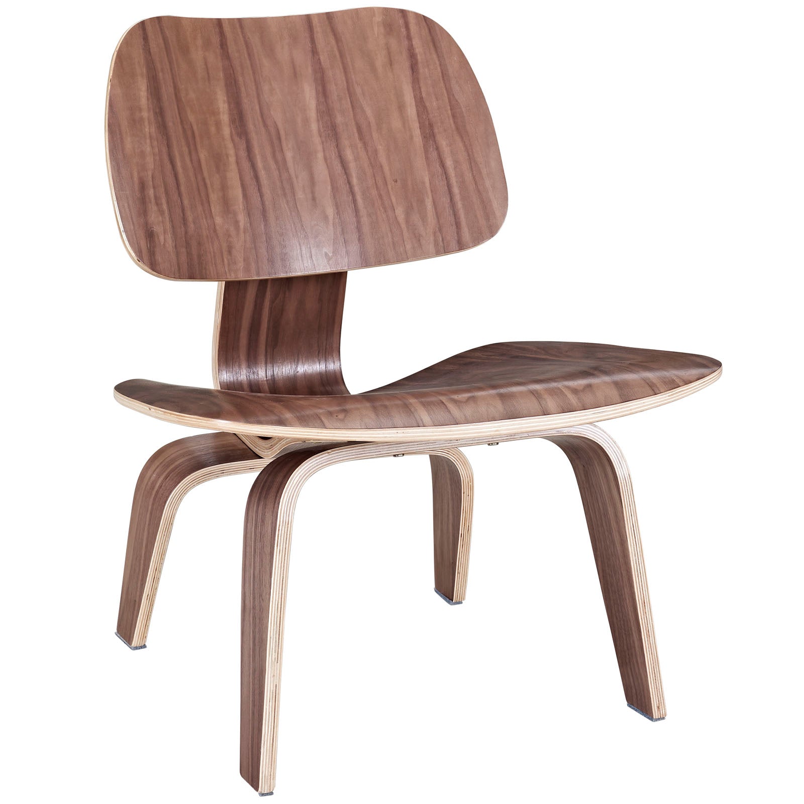 Modway Accent Chairs - Fathom Wood Lounge Chair Walnut