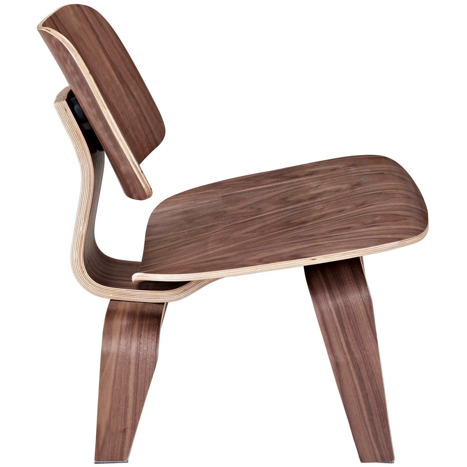 Modway Accent Chairs - Fathom Wood Lounge Chair Walnut