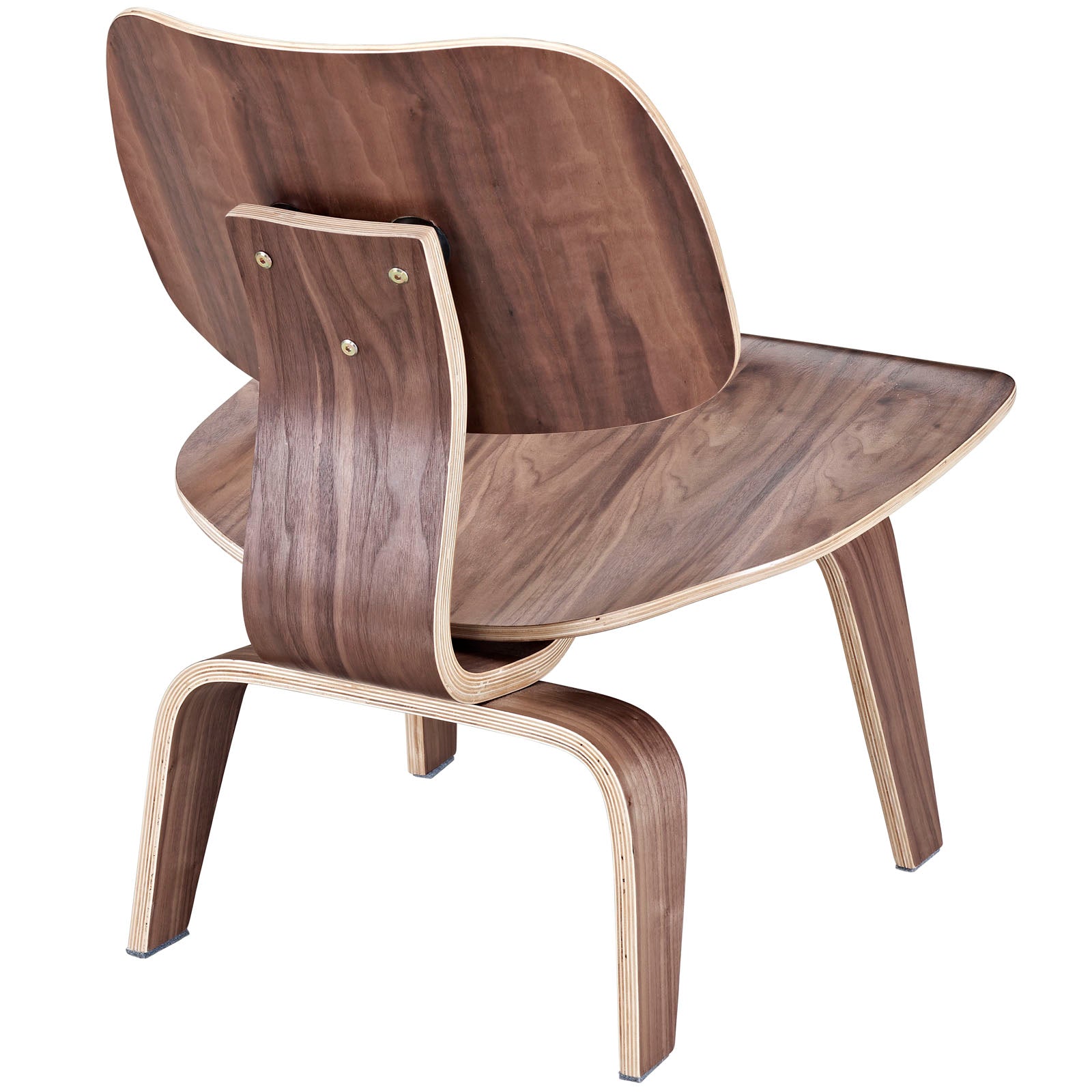 Modway Accent Chairs - Fathom Wood Lounge Chair Walnut