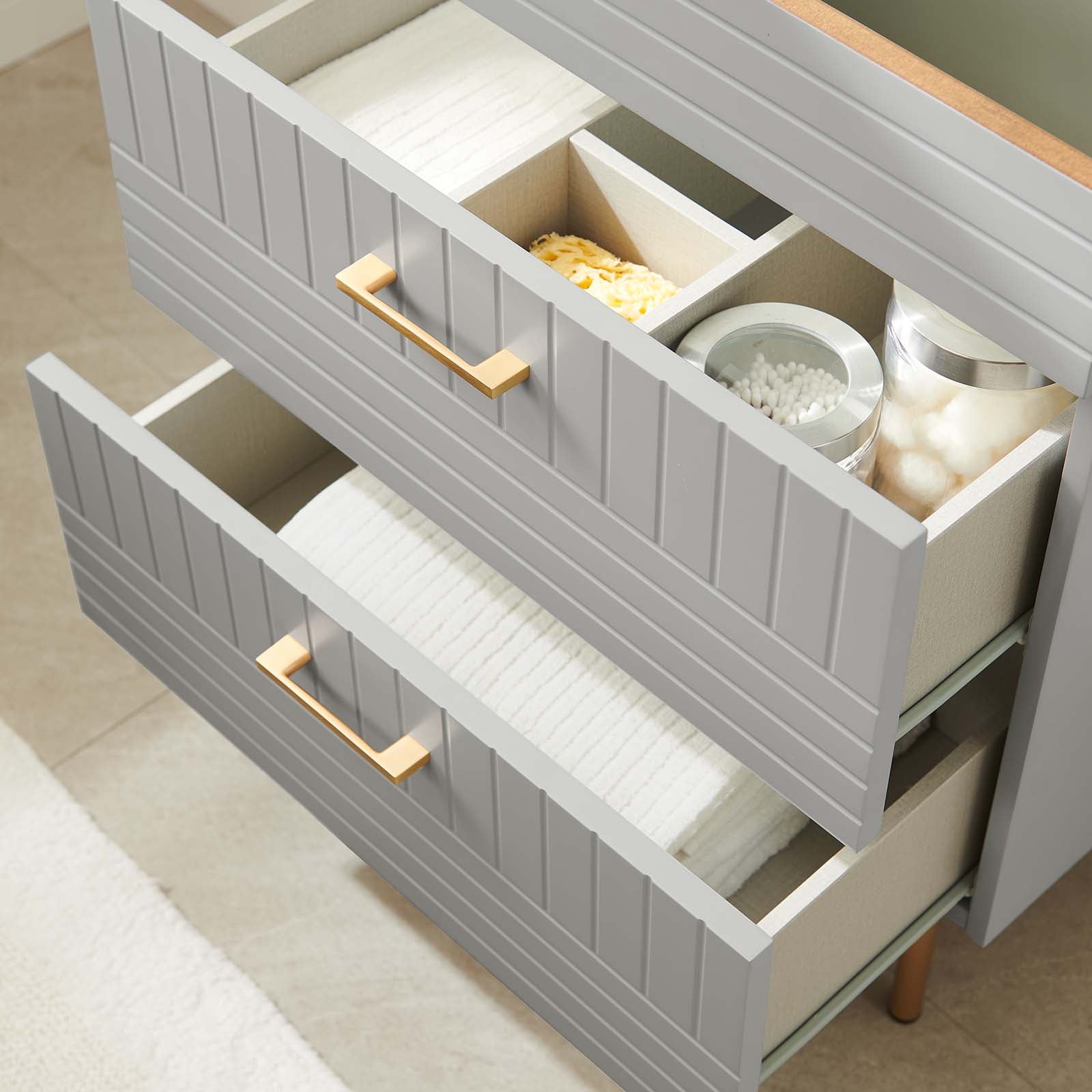 Modway Bathroom Vanity - Daybreak 24" Bathroom Vanity Cabinet (Sink Basin Not Included) Light Gray