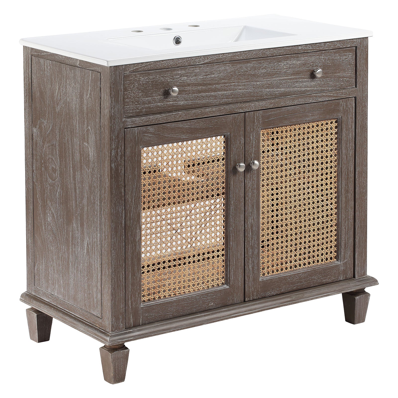 Modway Bathroom Vanity - Lilo 36" Bathroom Vanity Gray White