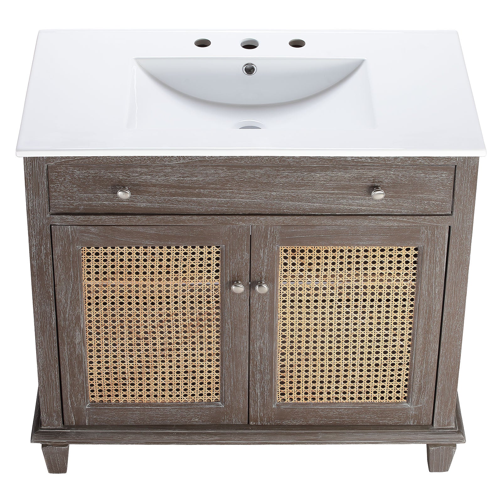 Modway Bathroom Vanity - Lilo 36" Bathroom Vanity Gray White
