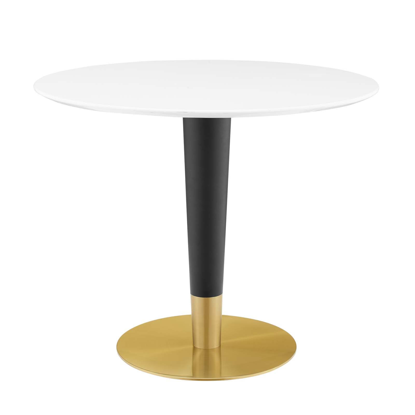 Modway Dining Tables - Zinque-36"-Dining-Table-Gold-White
