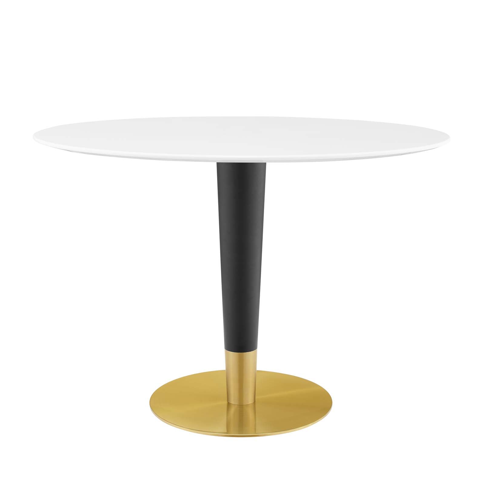 Modway Dining Tables - Zinque 42" Oval Dining Table White & Gold