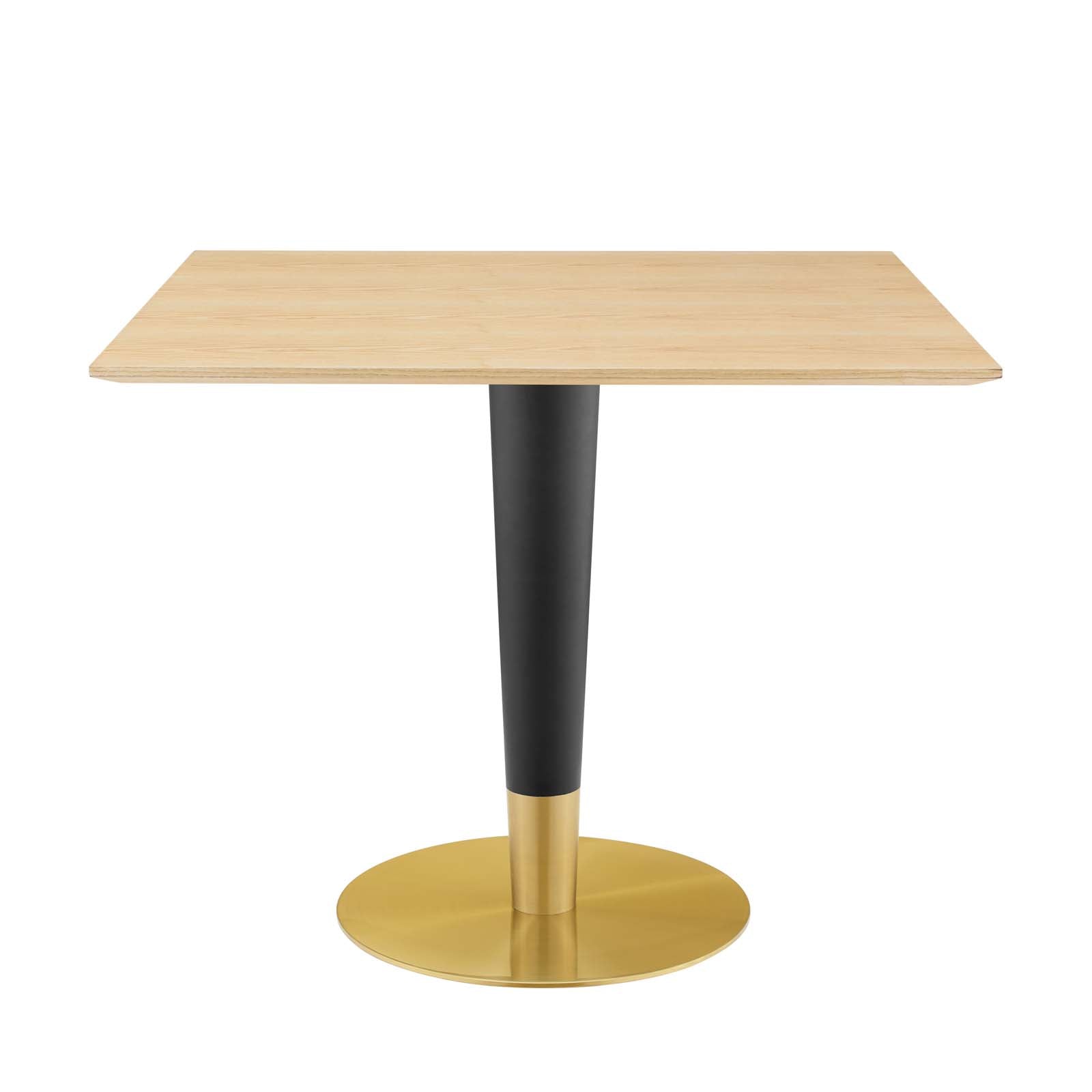 Modway Dining Tables - Zinque 36" Square Dining Table Gold & Natural