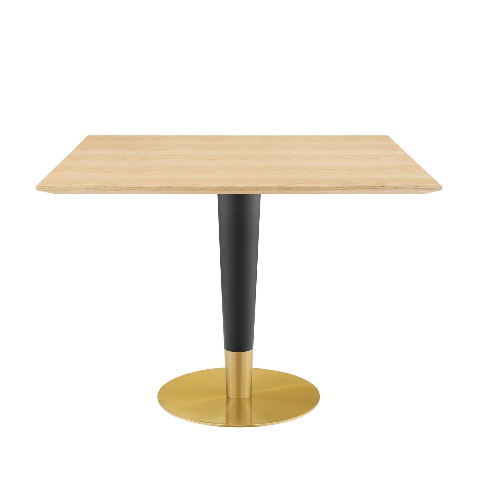 Modway Dining Tables - Zinque 40" Square Dining Table Gold & Natural