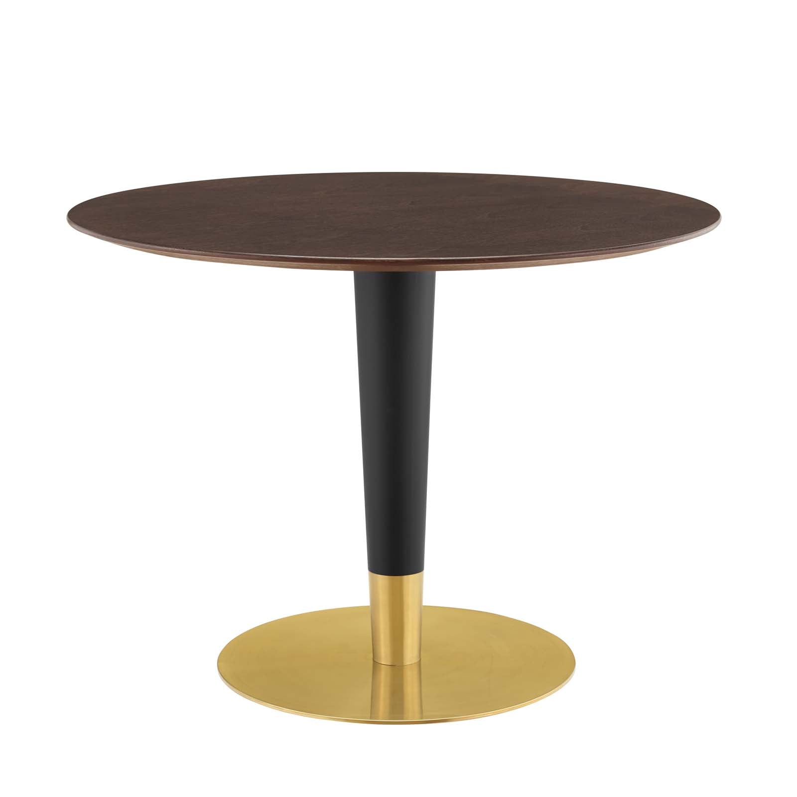 Modway Dining Tables - Zinque-40"-Dining-Table-Gold-Cherry-Walnut