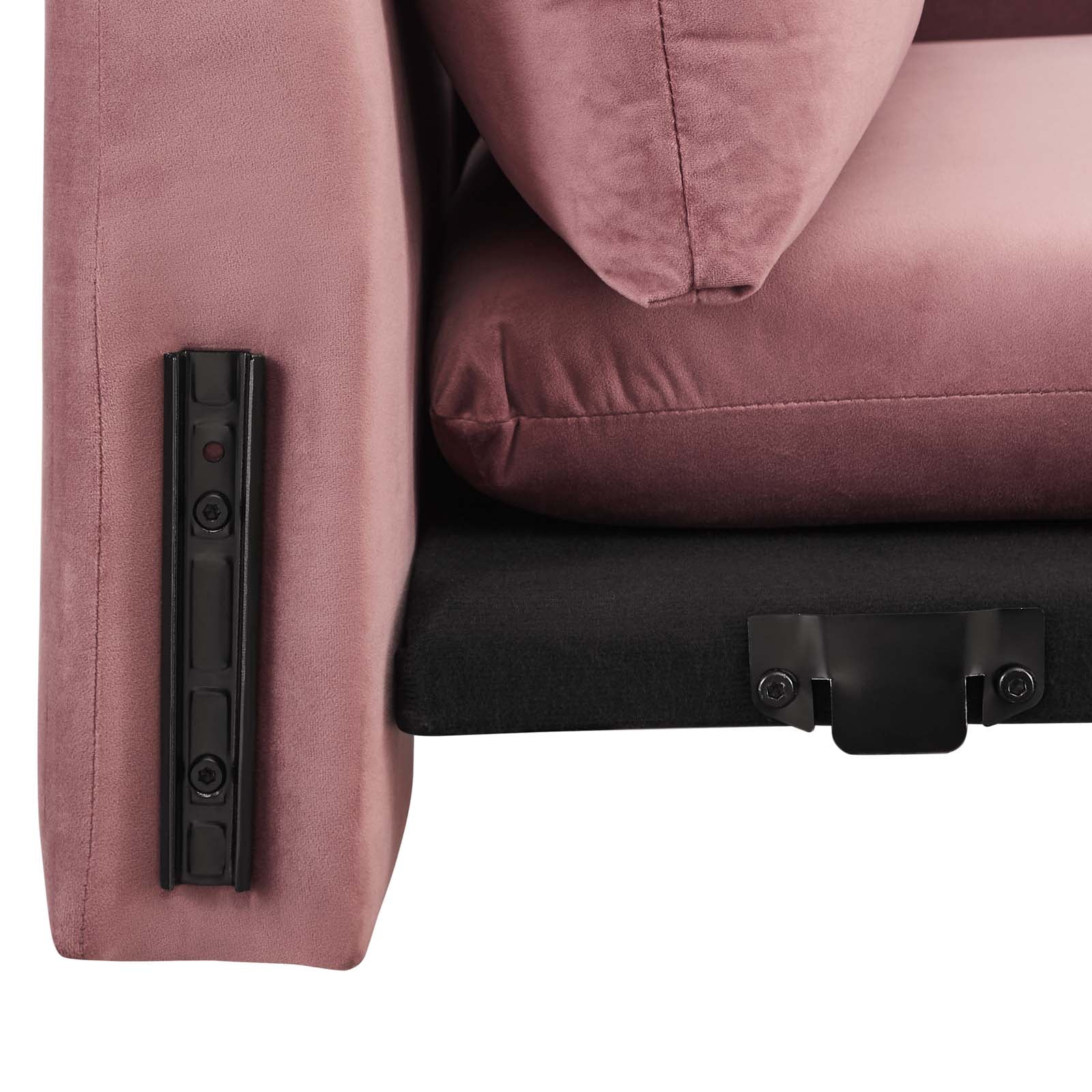 Modway Sofas & Couches - Indicate Performance Velvet Sofa Chair Dusty Rose