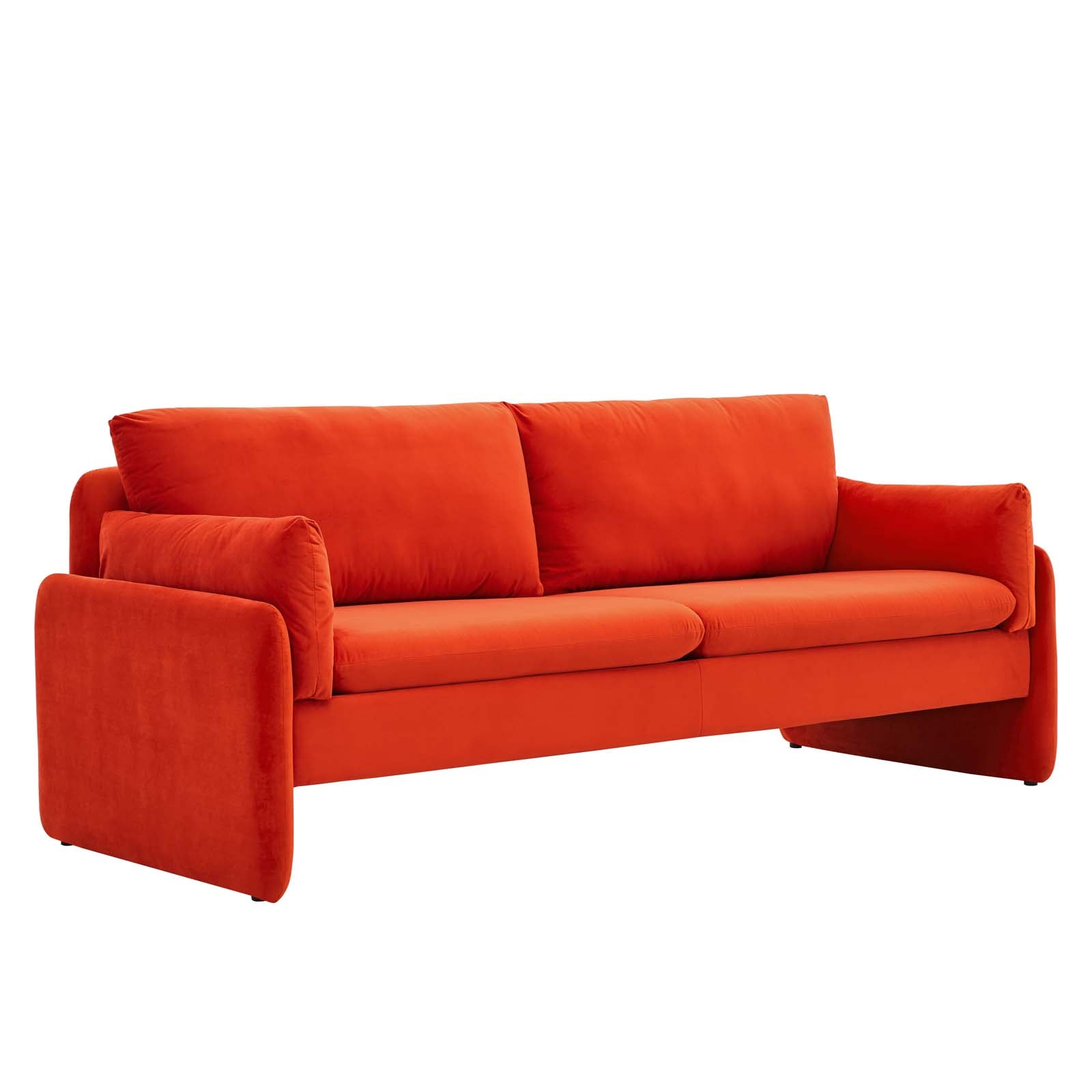 Modway Sofas & Couches - Indicate Performance Velvet Sofa Orange