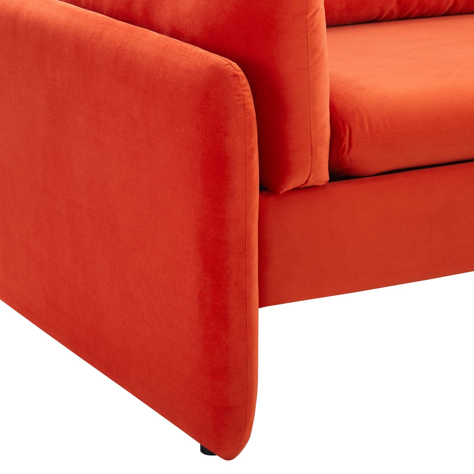 Modway Sofas & Couches - Indicate Performance Velvet Sofa Orange