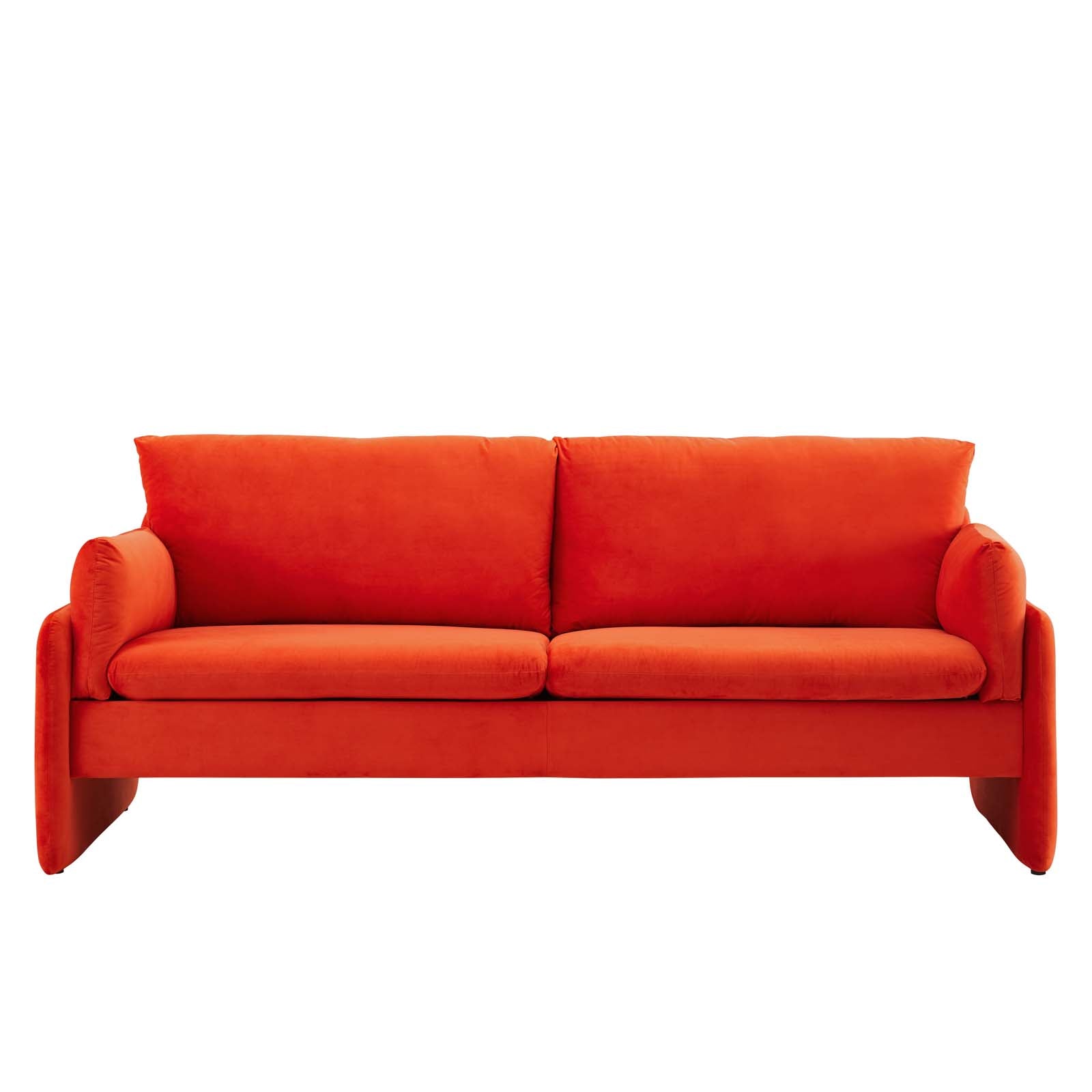 Modway Sofas & Couches - Indicate Performance Velvet Sofa Orange
