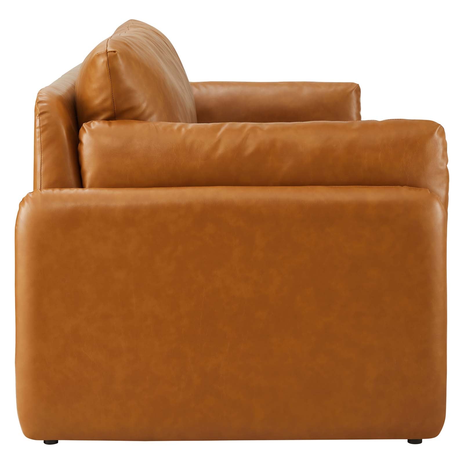Modway Sofas & Couches - Indicate Vegan Leather Sofa Tan