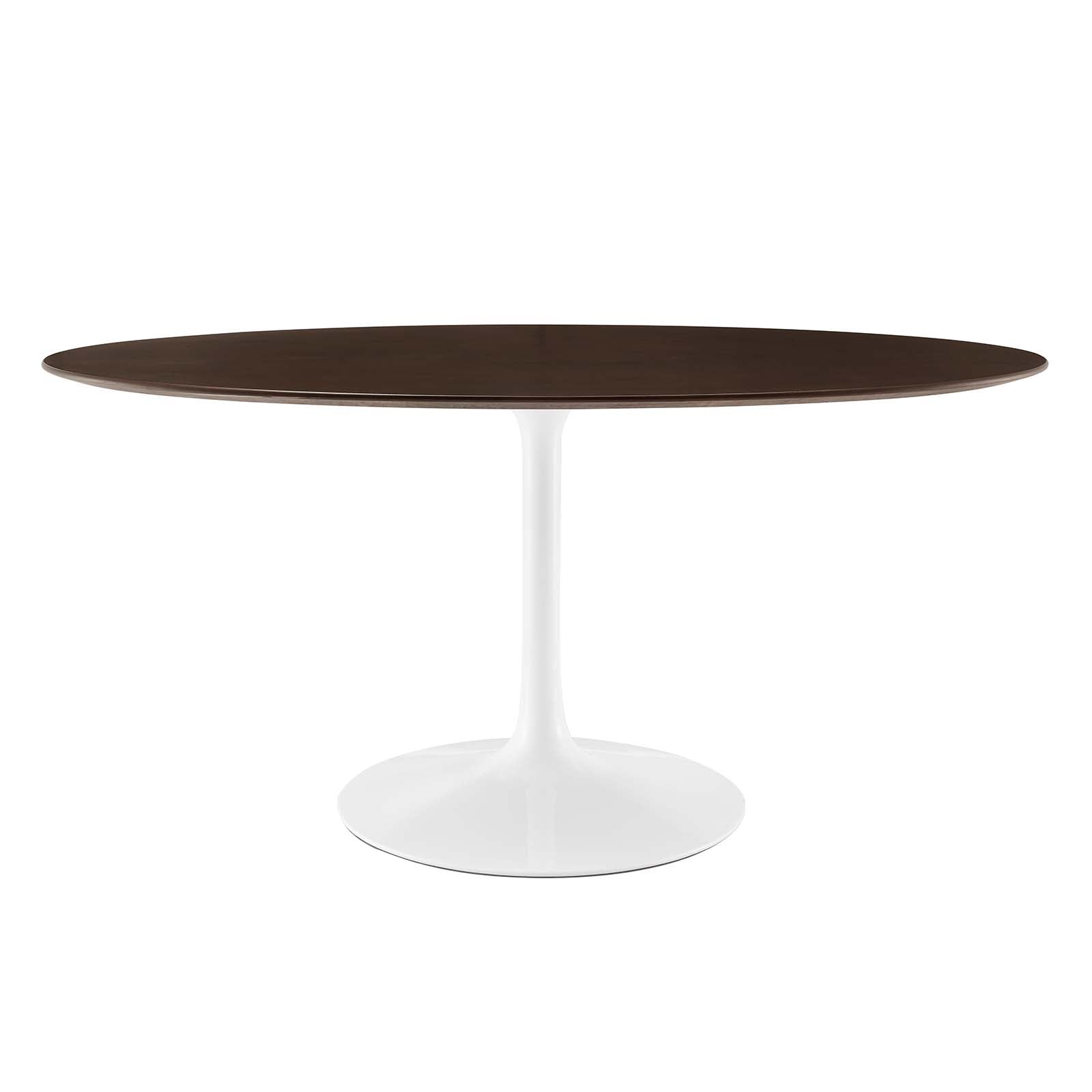 Modway Dining Tables - Lippa 60" Oval Dining Table White Cherry Walnut