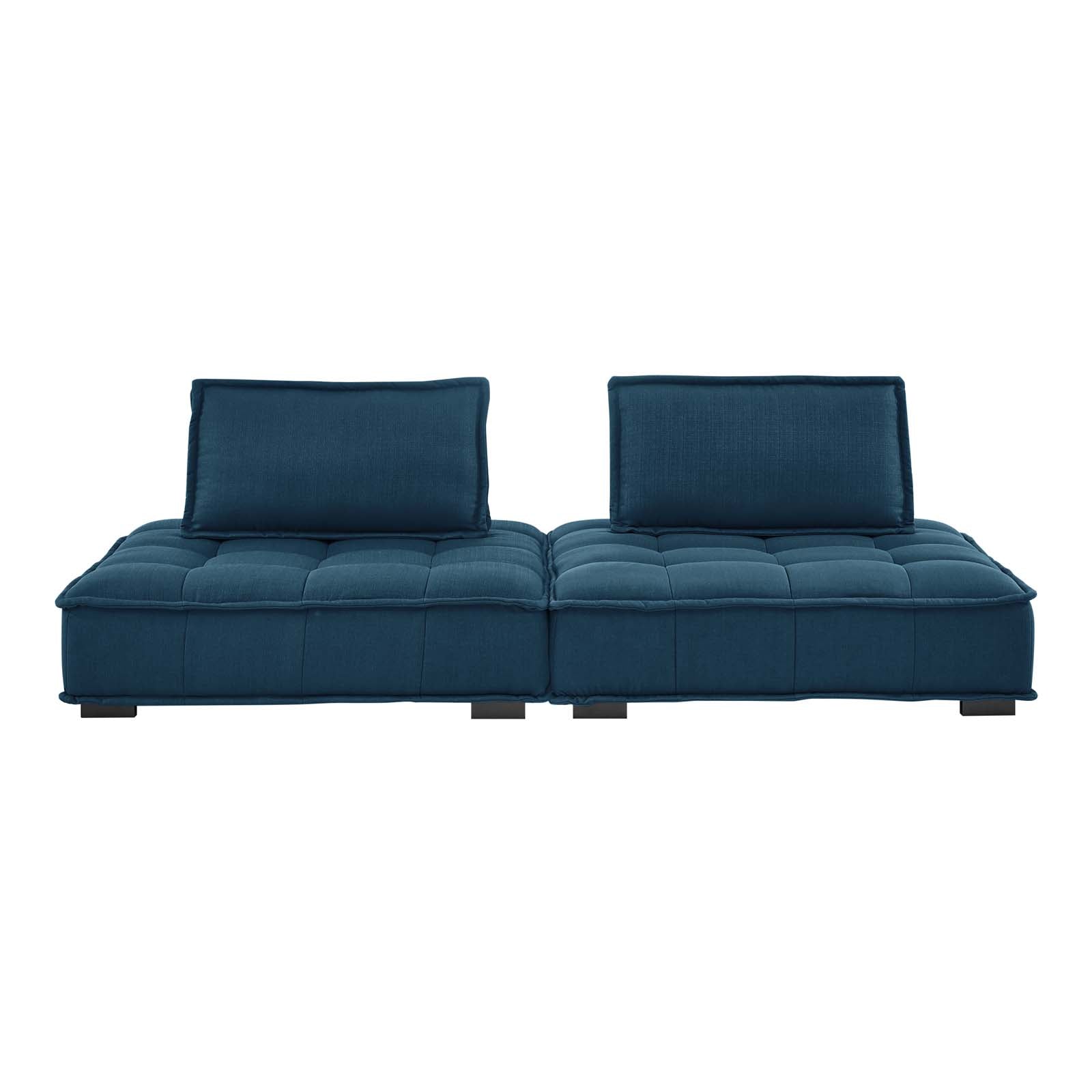Modway Loveseats - Saunter Tufted Fabric Fabric 2-Piece Loveseat Azure