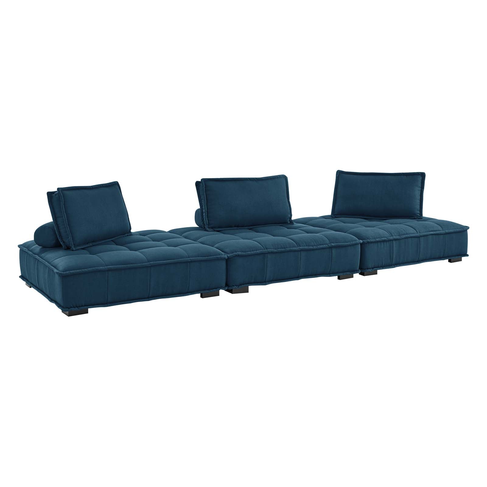 Modway Sofas & Couches - Saunter Tufted Fabric Fabric 3-Piece Sofa Azure