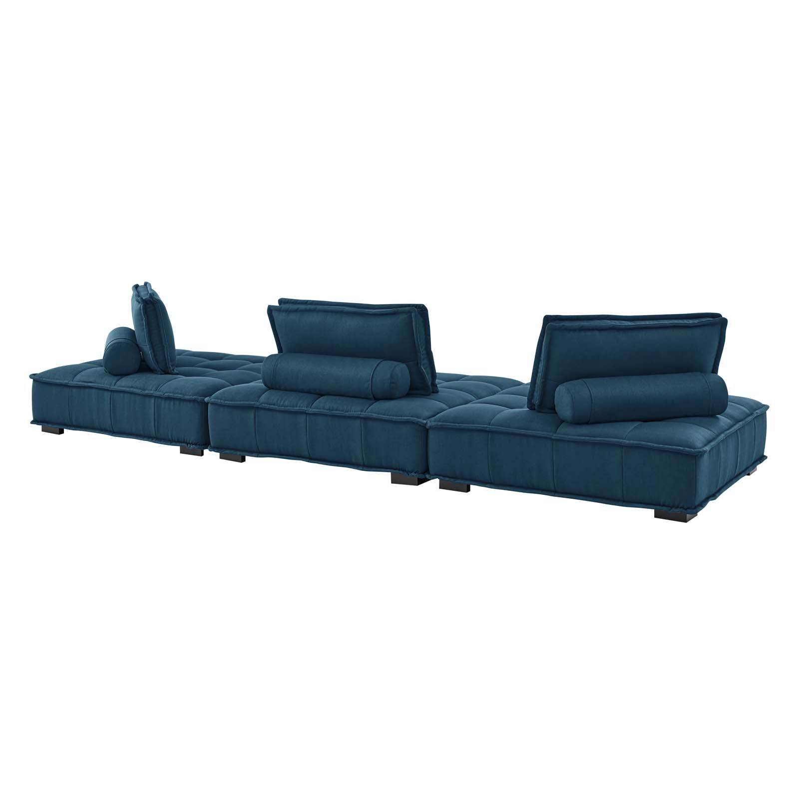 Modway Sofas & Couches - Saunter Tufted Fabric Fabric 3-Piece Sofa Azure