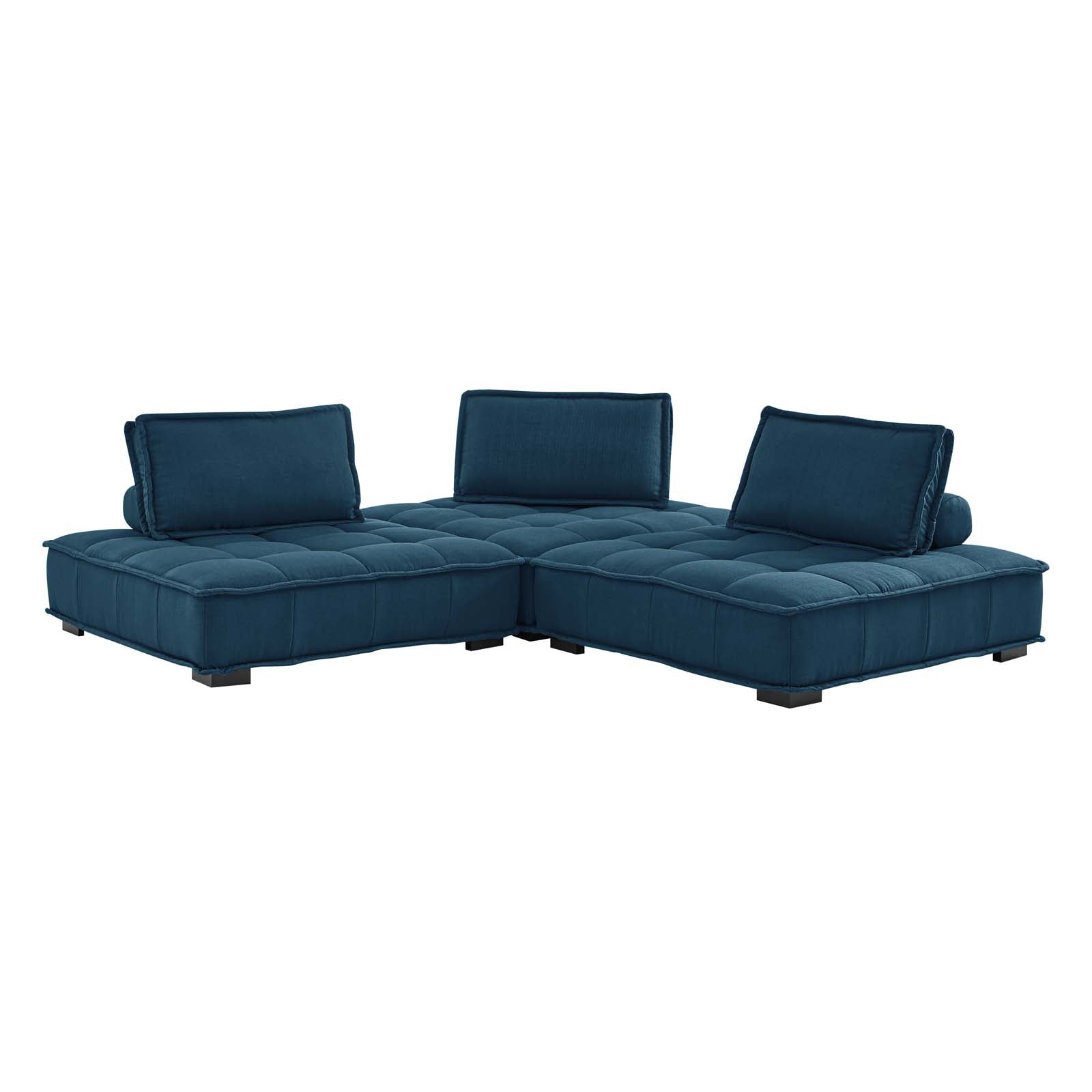 Modway Sofas & Couches - Saunter Tufted Fabric Fabric 3-Piece Sofa Azure