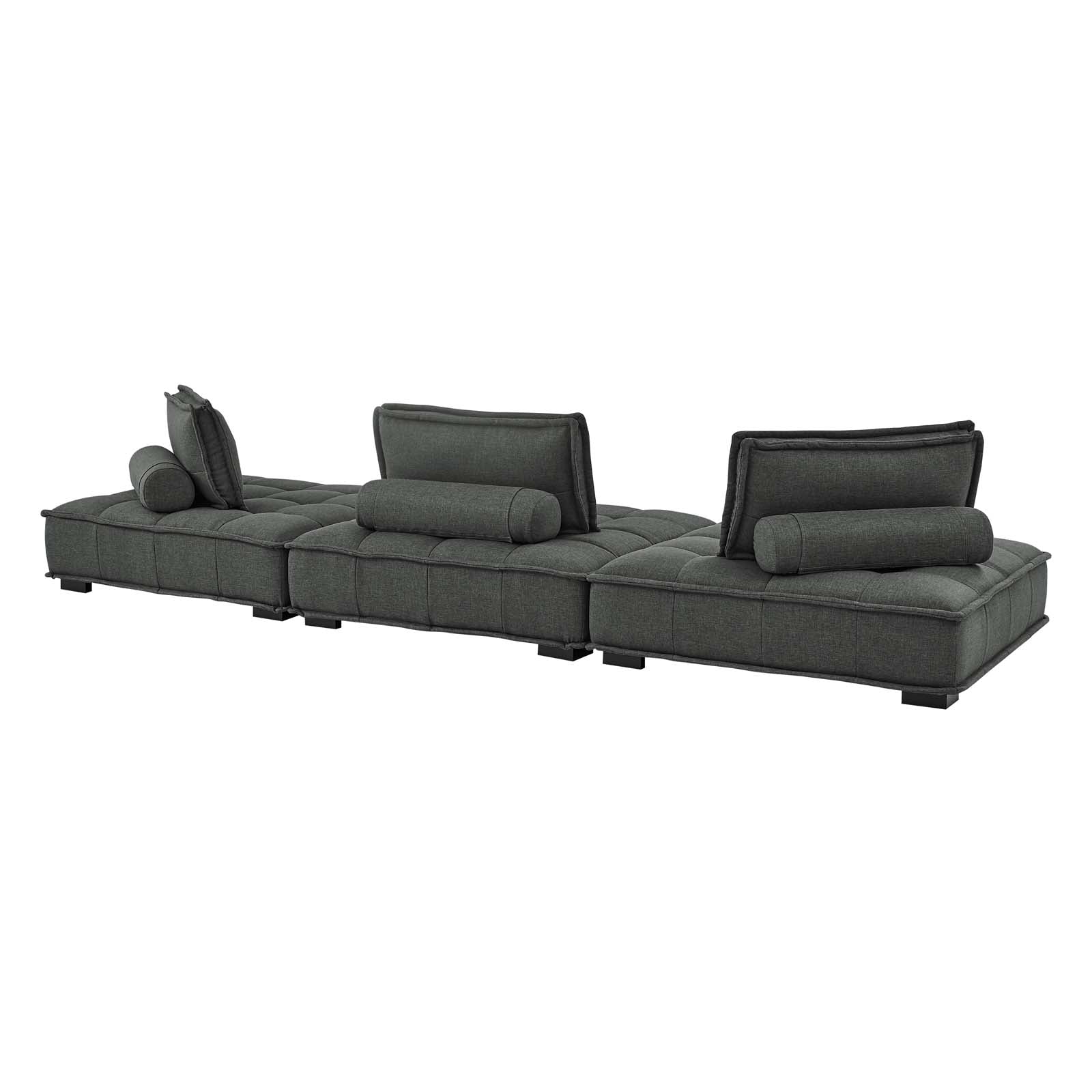 Modway Sofas & Couches - Saunter Tufted Fabric Fabric 3-Piece Sofa Gray