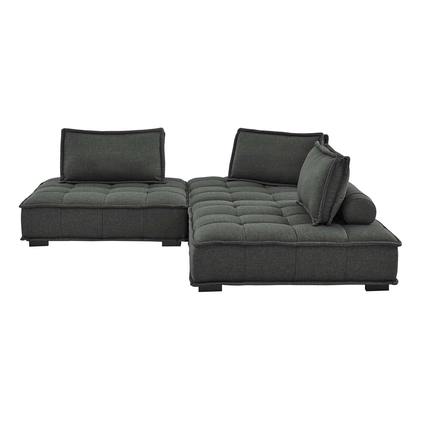 Modway Sofas & Couches - Saunter Tufted Fabric Fabric 3-Piece Sofa Gray