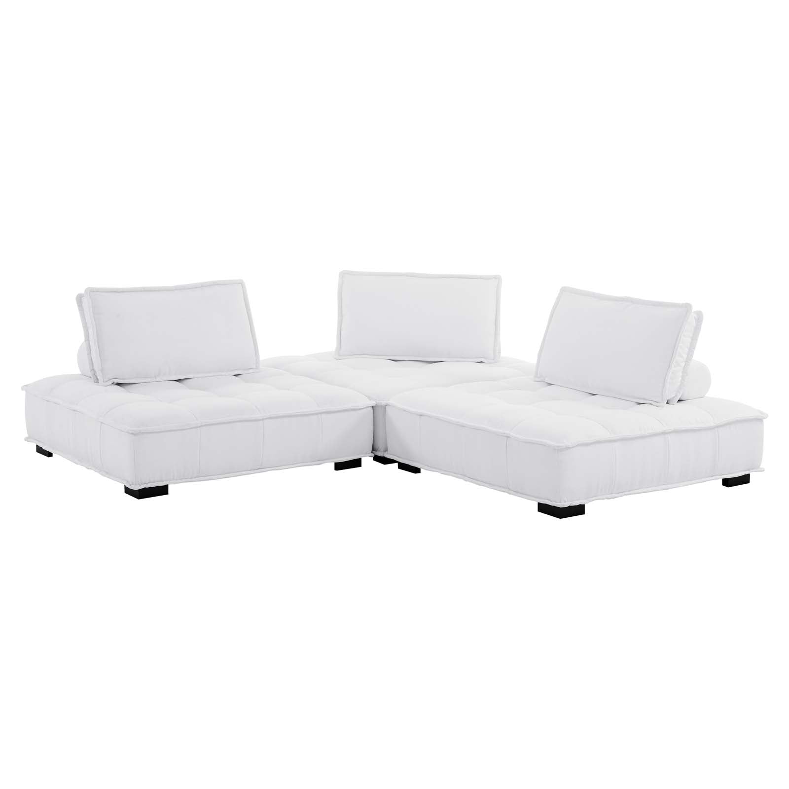 Modway Sofas & Couches - Saunter Tufted Fabric Fabric 3-Piece Sofa White