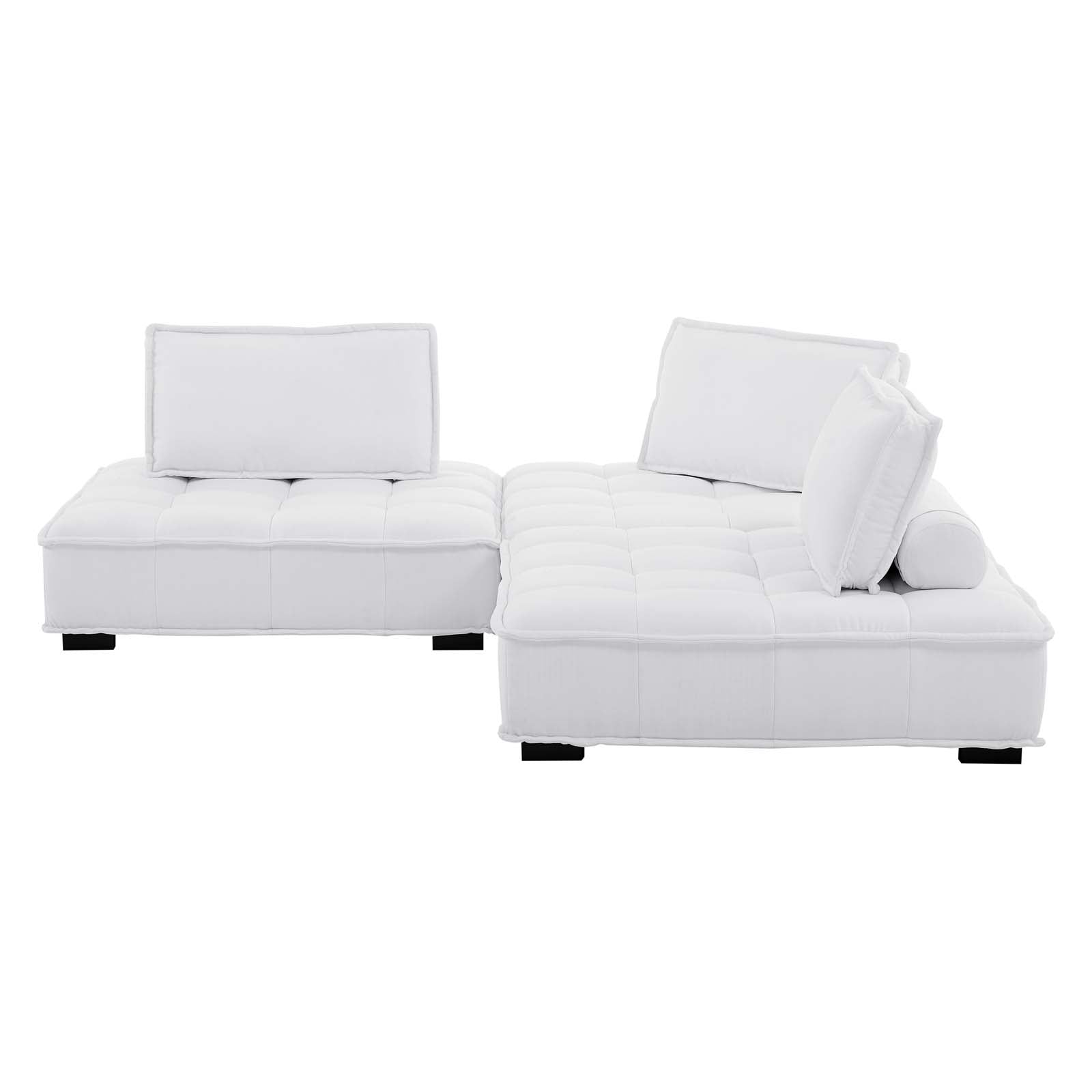Modway Sofas & Couches - Saunter Tufted Fabric Fabric 3-Piece Sofa White