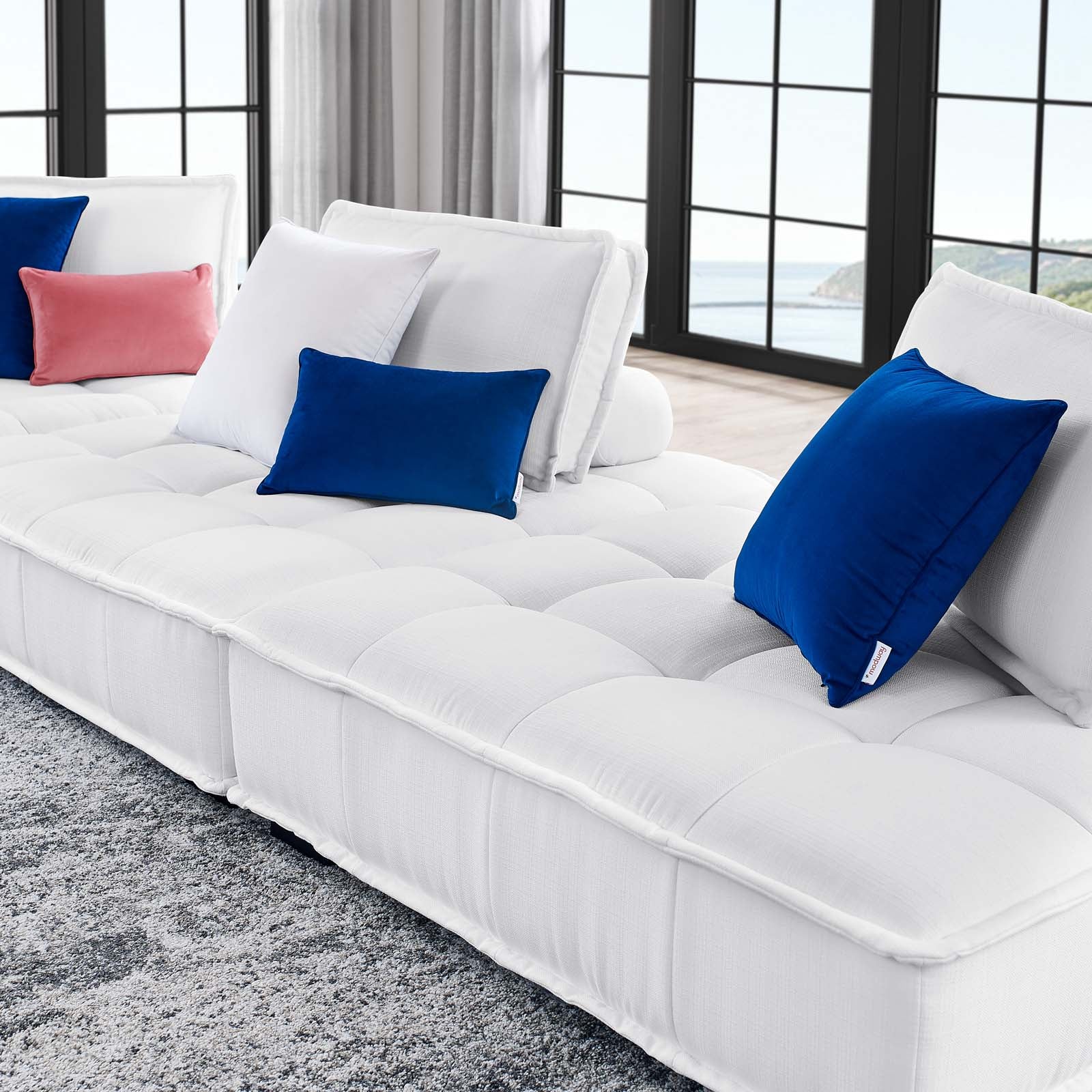 Modway Sofas & Couches - Saunter Tufted Fabric Fabric 3-Piece Sofa White