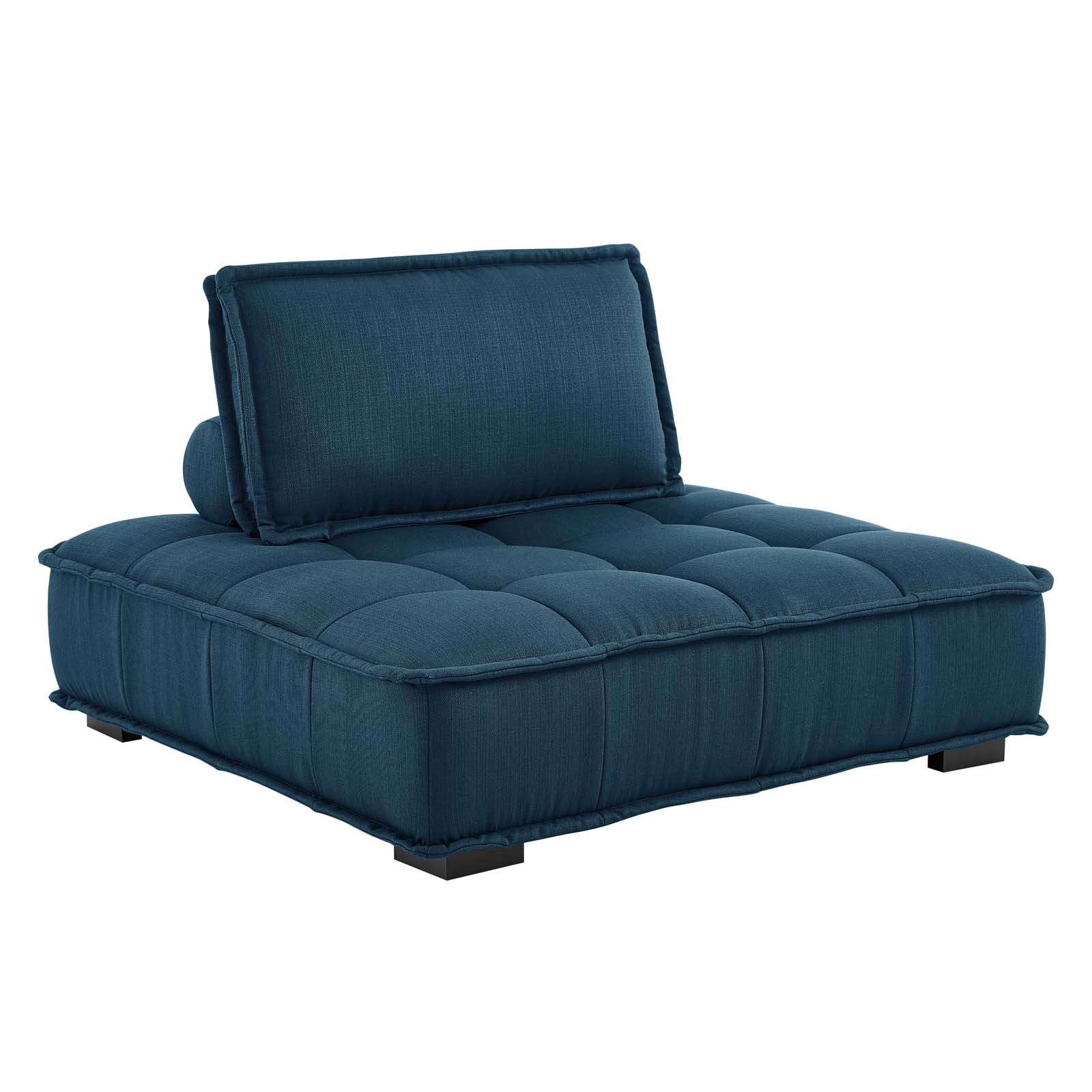 Modway Sectional Sofas - Saunter Tufted Fabric Fabric 4-Piece Sectional Sofa Azure
