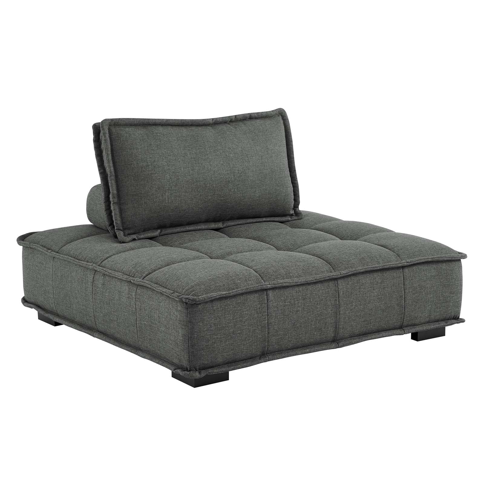 Modway Sectional Sofas - Saunter Tufted Fabric Fabric 4-Piece Sectional Sofa Gray