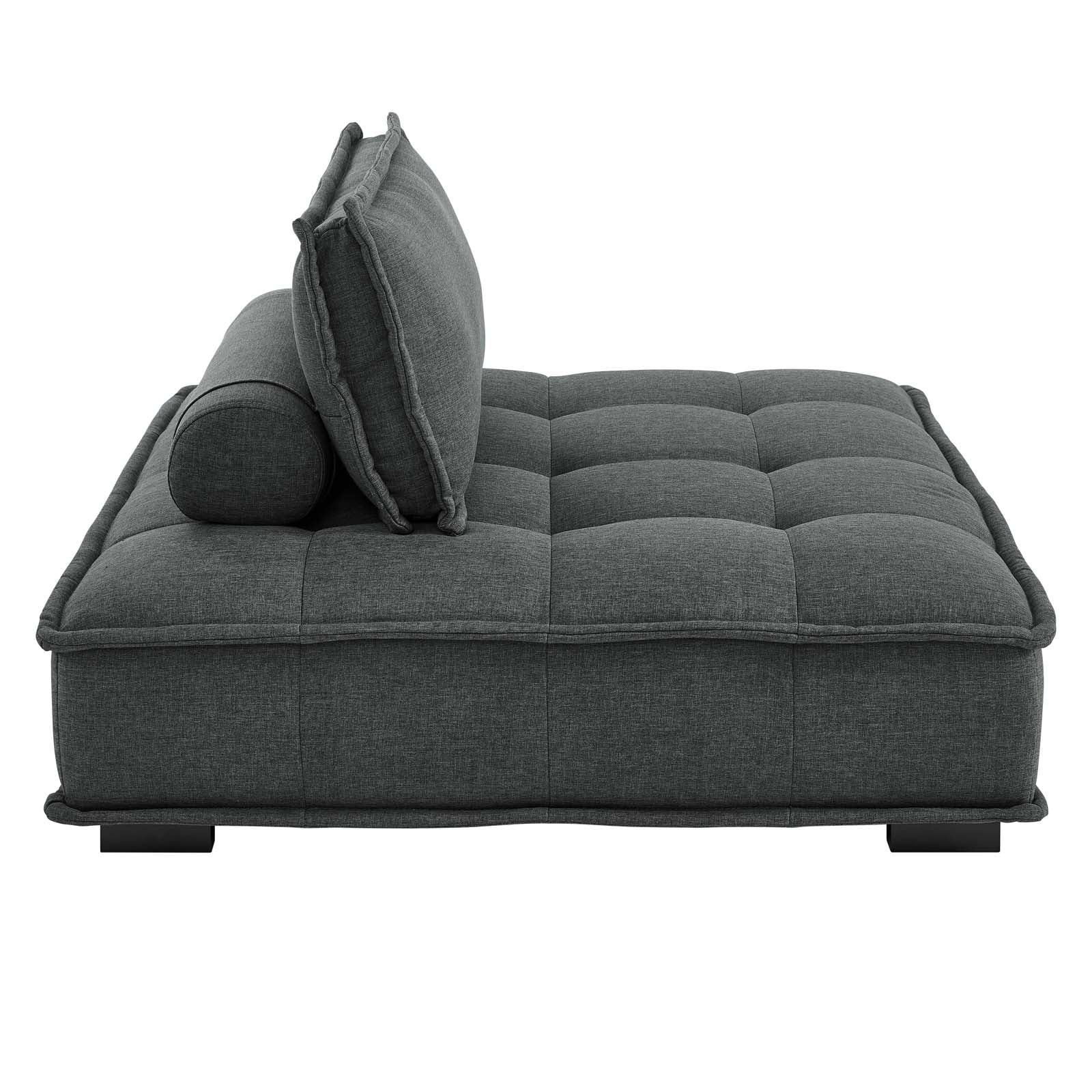Modway Sectional Sofas - Saunter Tufted Fabric Fabric 4-Piece Sectional Sofa Gray