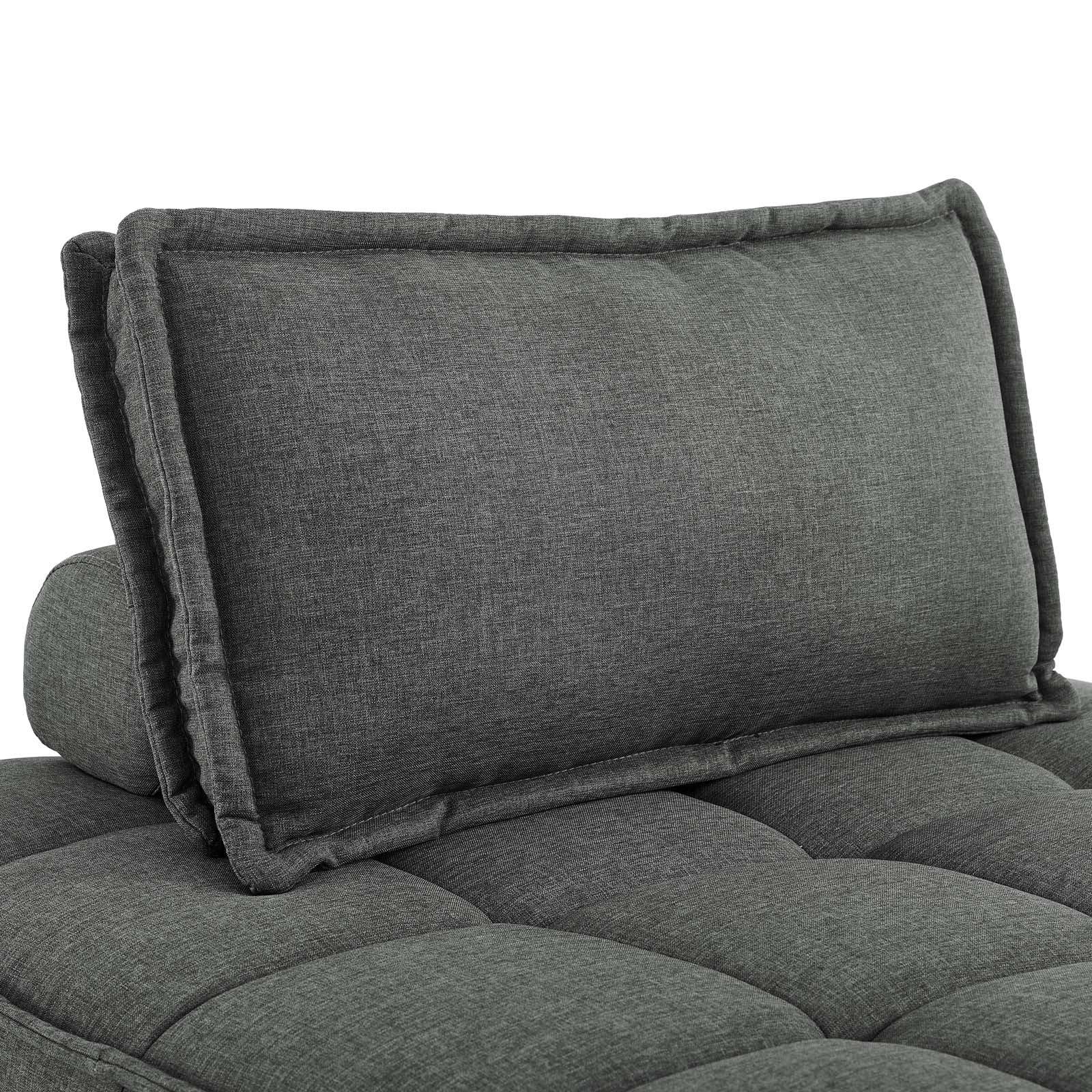 Modway Sectional Sofas - Saunter Tufted Fabric Fabric 4-Piece Sectional Sofa Gray