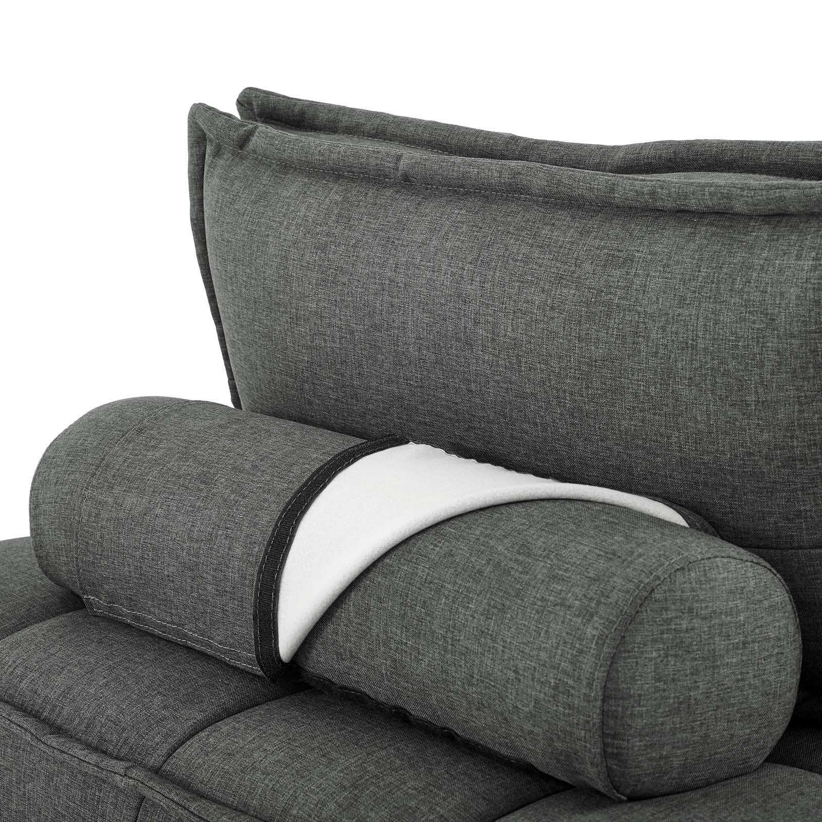 Modway Sectional Sofas - Saunter Tufted Fabric Fabric 4-Piece Sectional Sofa Gray