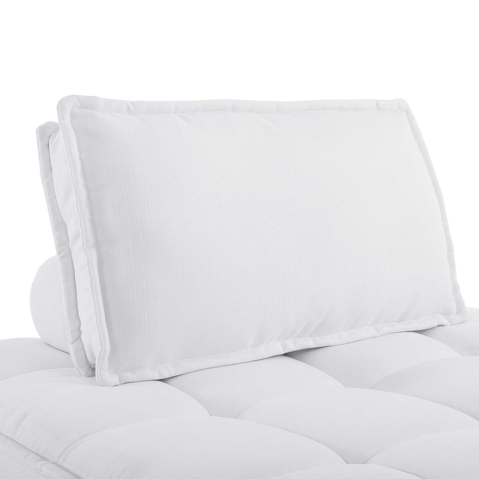 Modway Sectional Sofas - Saunter Tufted Fabric Fabric 4-Piece Sectional Sofa White