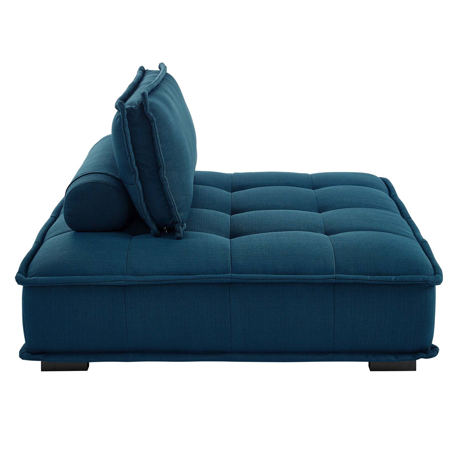 Modway Sectional Sofas - Saunter Tufted Fabric Fabric 5-Piece Sectional Sofa Azure